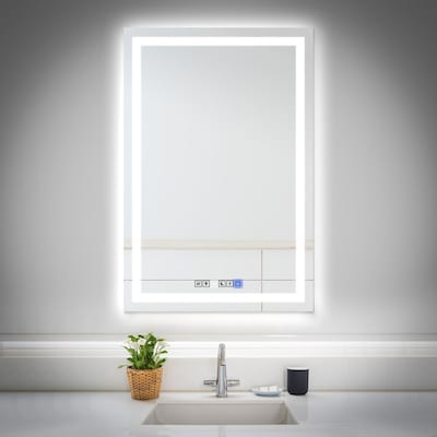 Fab Glasirror Led Mirror 24 In W, Do You Need Vanity Lights With Led Mirror