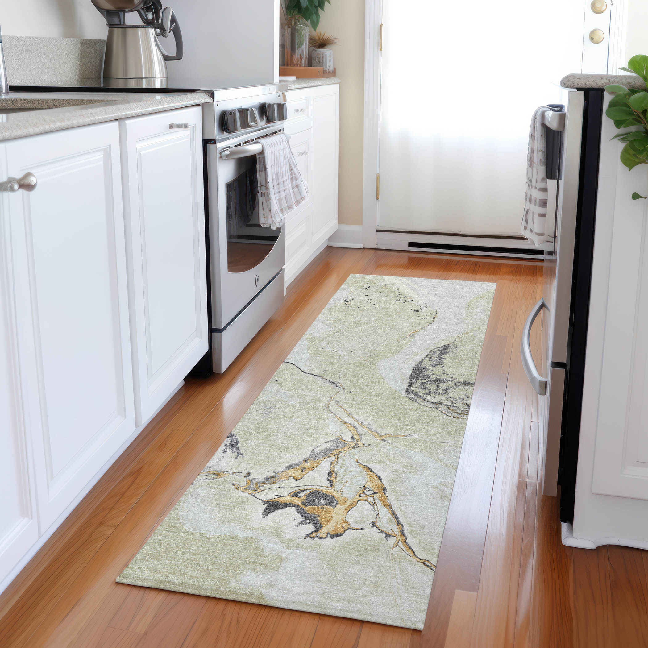 Addison Rugs ACN1005IV2X8 Chantille ACN1005IV 2 x 7 (ft) Polyester Ivory Rectangular Indoor/Outdoor Geometric Machine washable Runner rug