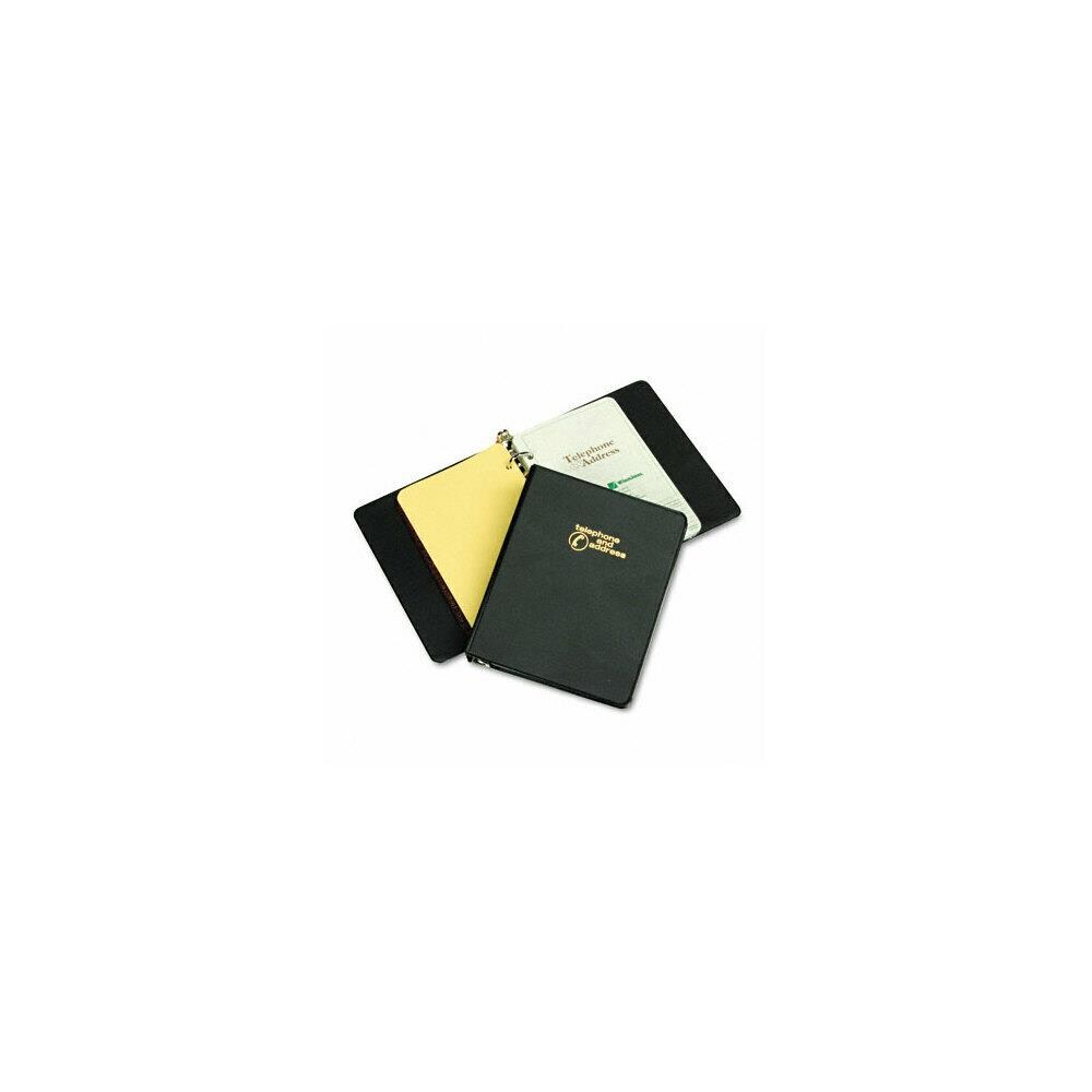  AZRWLJ812B Wilson Jones 812B Looseleaf Phone/Address Book 1 in.Capacity 5-1/2 x 8-1/2 Black Vinyl