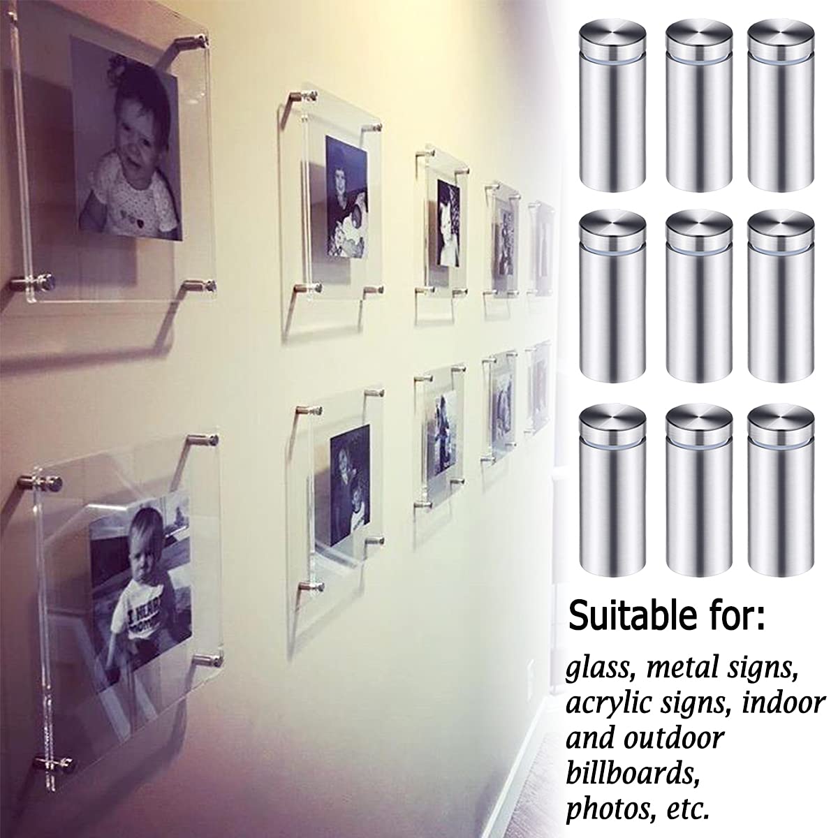 Misopily Standoff Screws 20 Pieces One Half by One point one eight inch ...