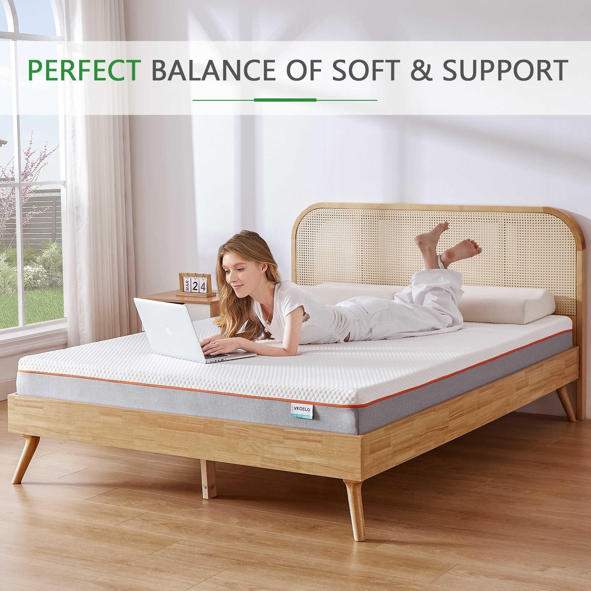 Vecelo LOE-M08-TXL01-WHT Mattresses-Boxsprings - View #7