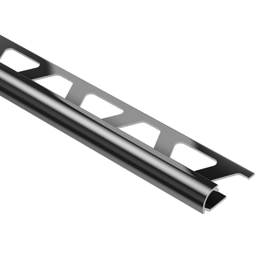 Schluter Systems RO100AGSG Rondec 0.375-in W x 98.5-in L Bright black anodized aluminum Aluminum Bullnose Tile Edge Trim