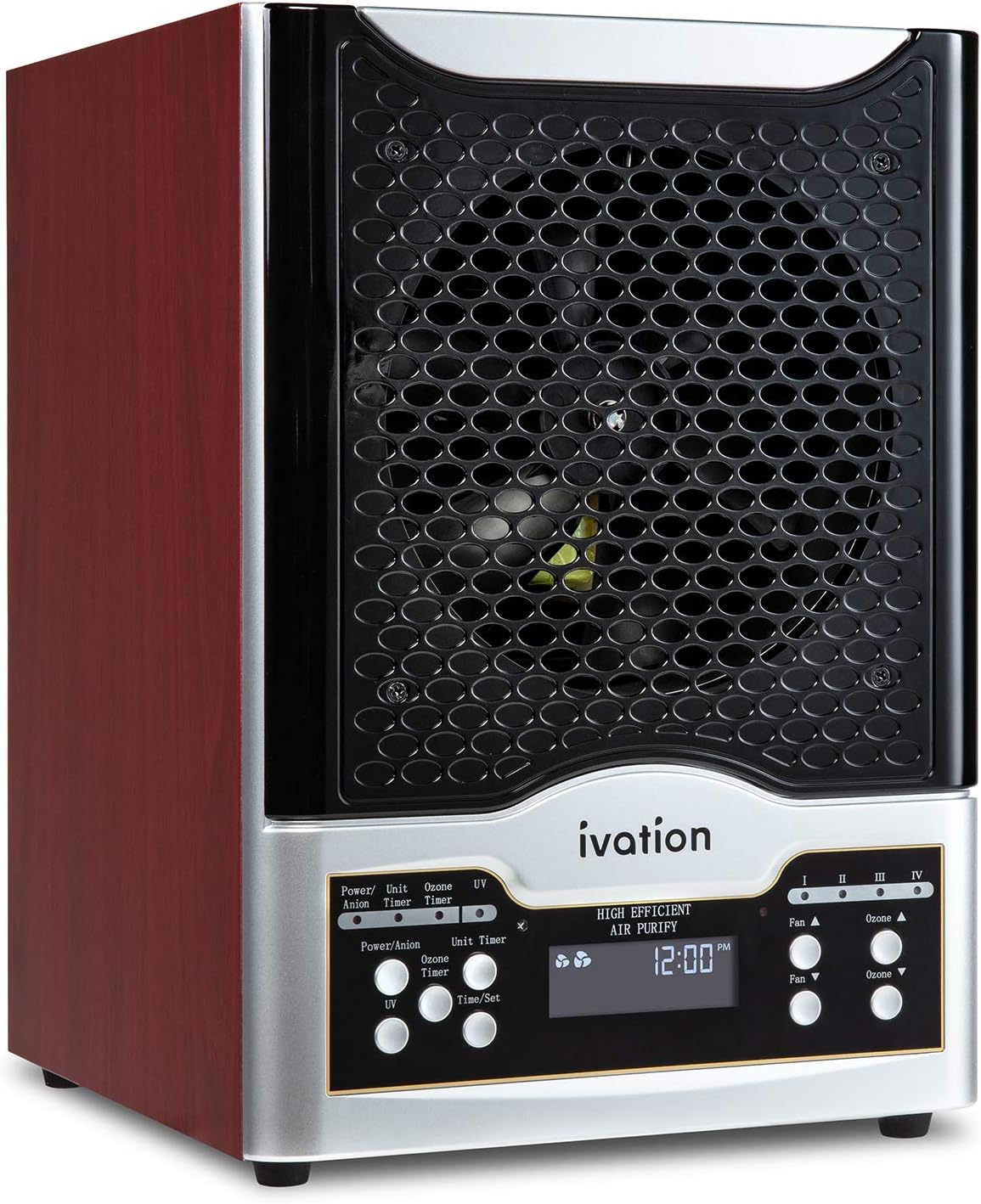 Ivation IVADGOZHEPA 5-in-1 HEPA Air Purifier Ozone Generator 4 -Speed Ionic Brown HEPA Air Purifier (Covers: 3700-sq ft )