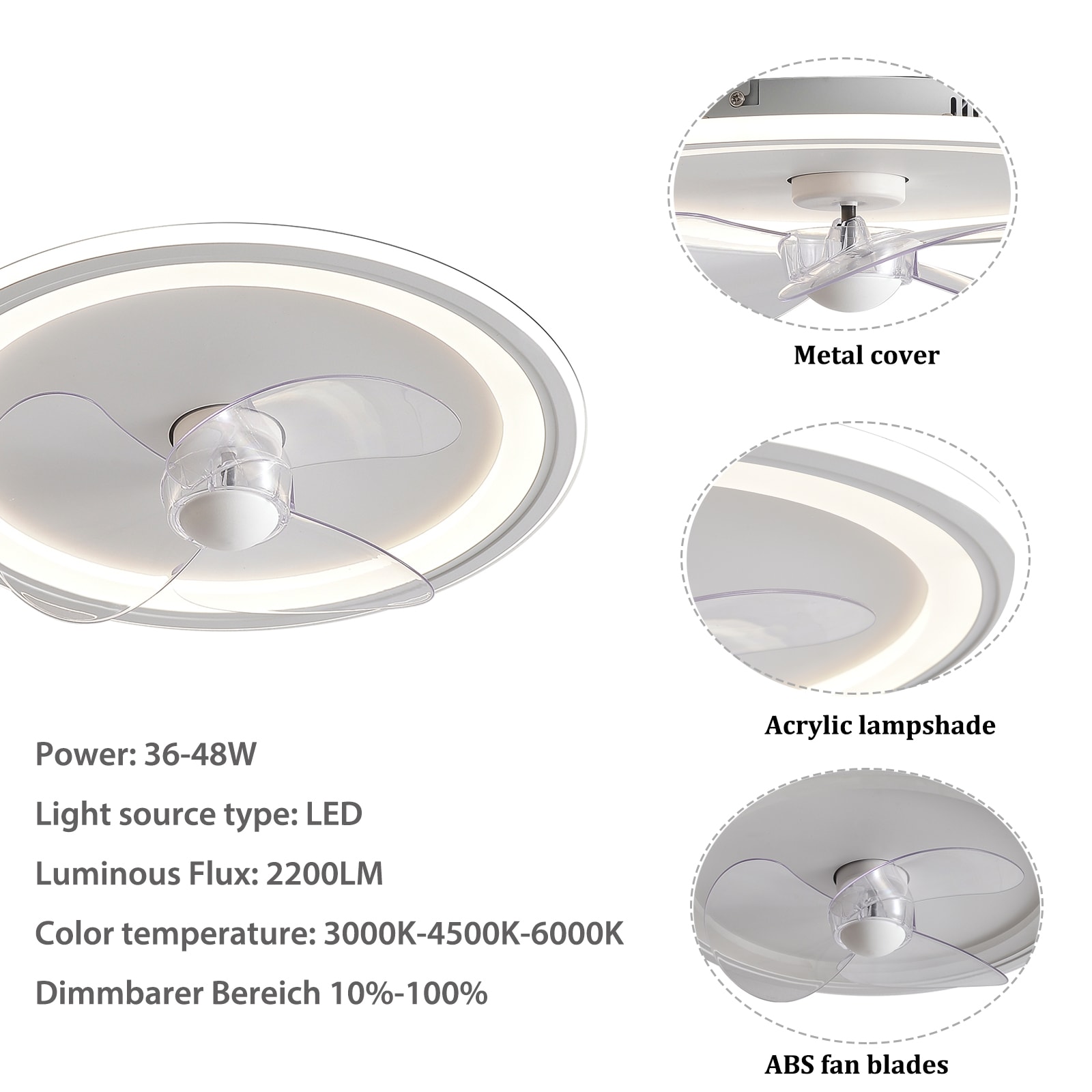 Oukaning HG-HCXLST-4666-US Ceiling-Fans - View #5