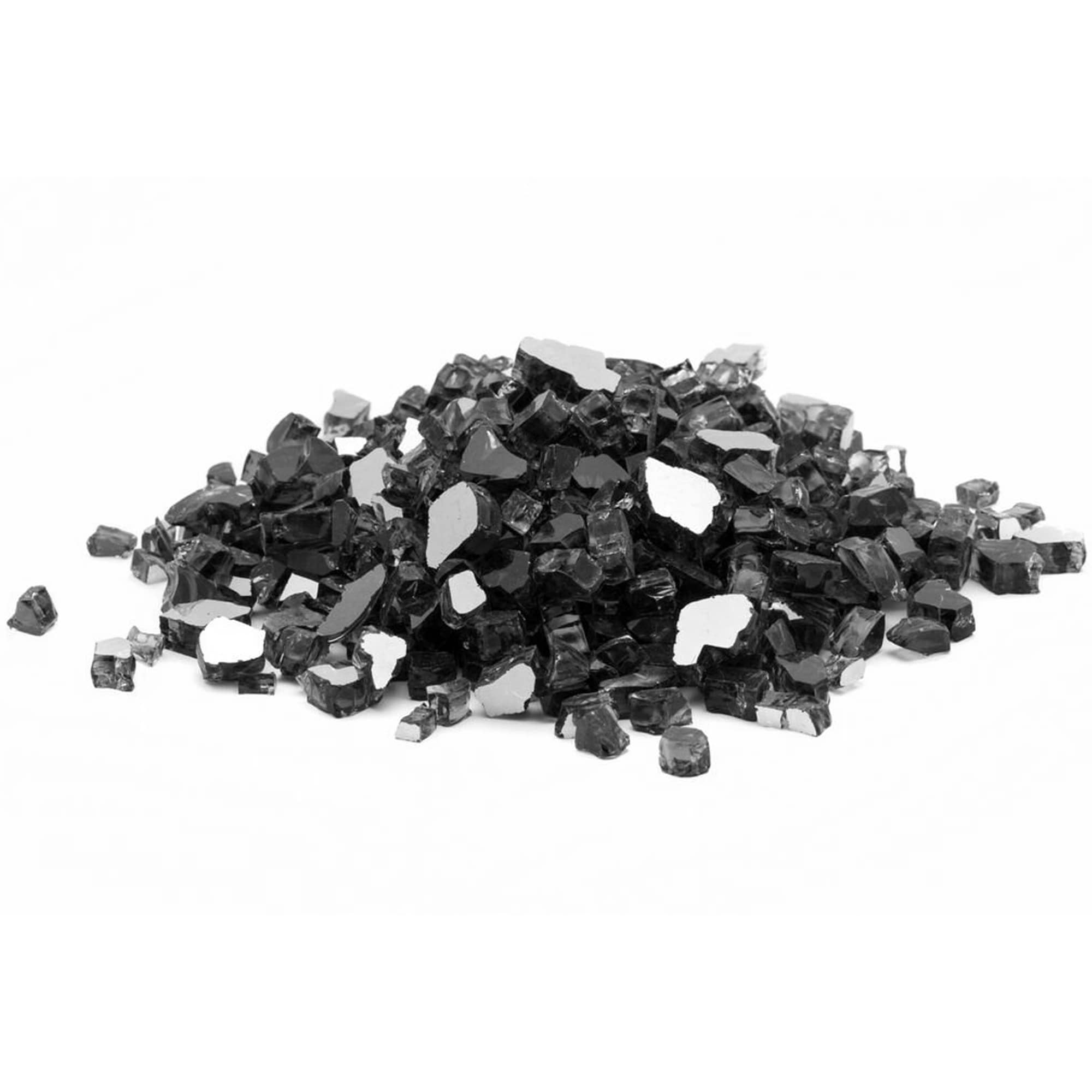 Dragon Glass DFG20-R03 Black Fire Glass 1/4-in- 20LBS Bag