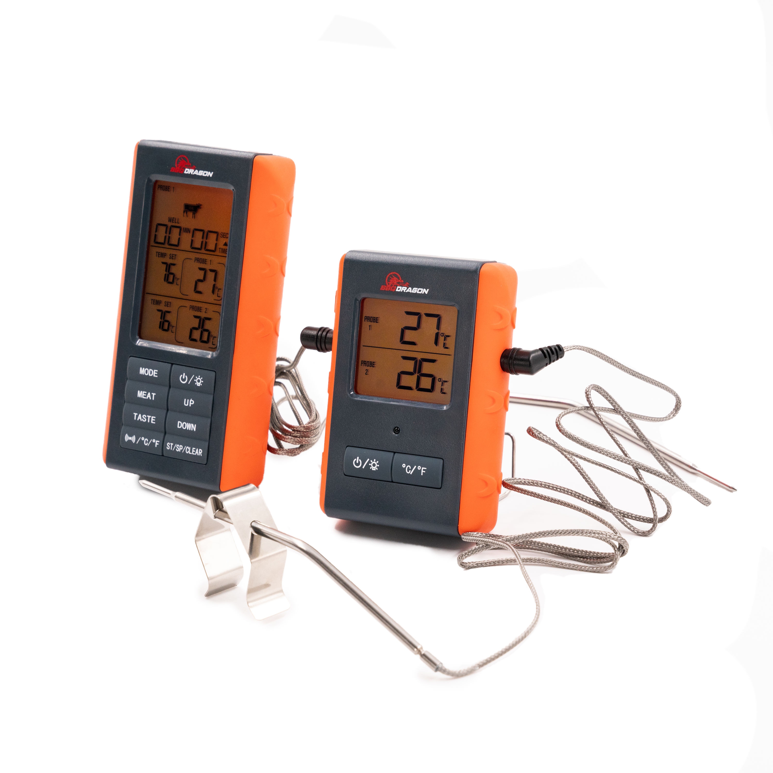 BBQ Dragon Remote Wireless Meat Thermometer w/ 4 Probes - BBQD366