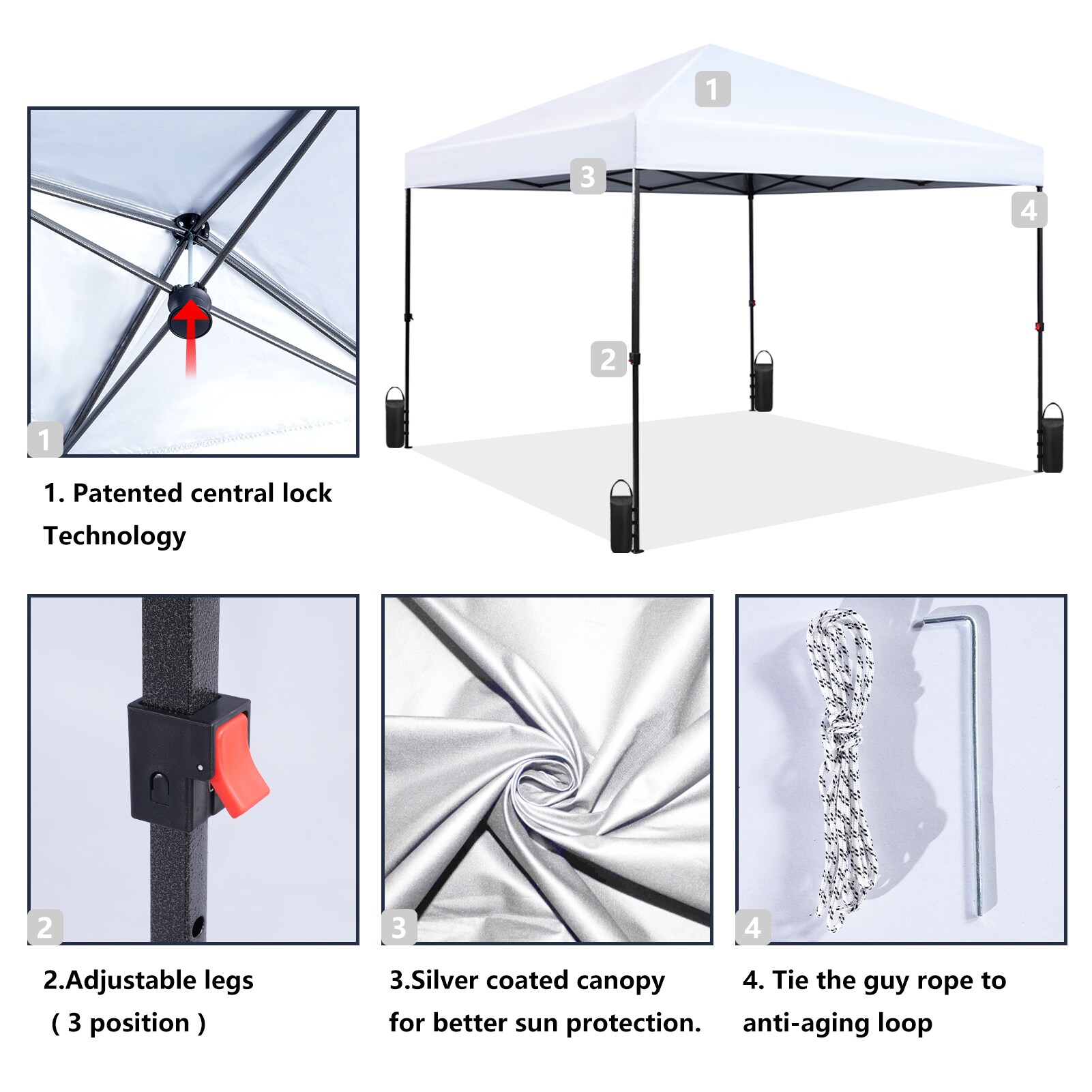StarEcho CPN01-WHITE Wood-Resin-Gazebos - View #2
