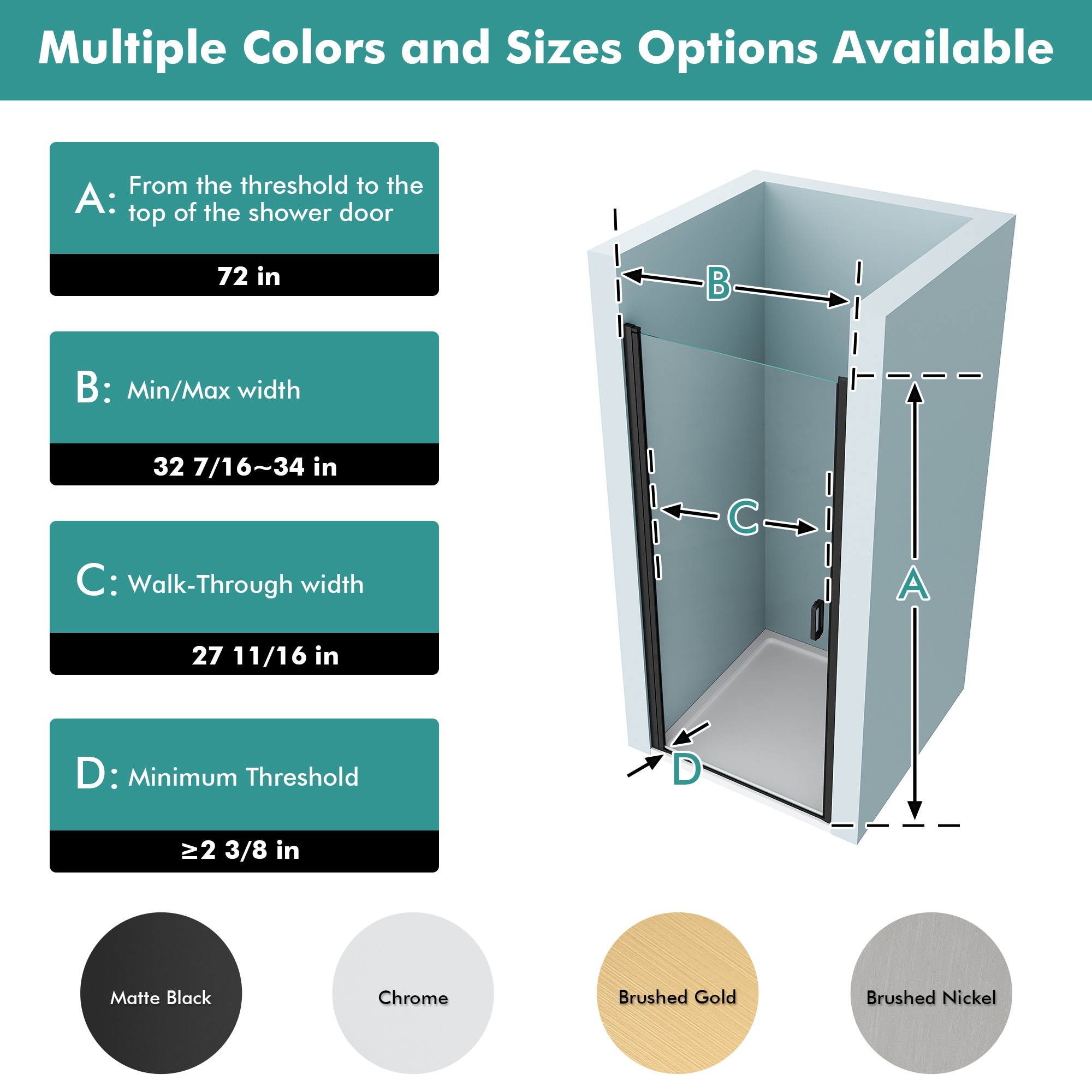 CALVON CL-SDP395451 Shower-Doors - View #4