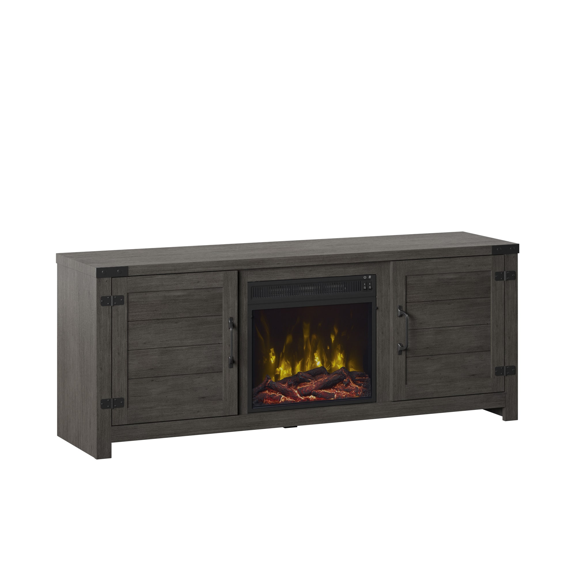 59.5-in W Gray TV Stand with LED Electric Fireplace | - ClassicFlame 18MM6714-PG77S