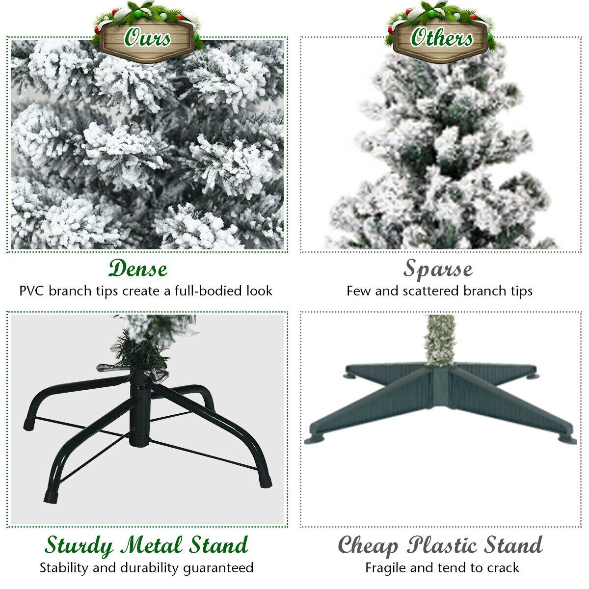 Forclover HYFL-US74CM Artificial-Christmas-Trees - View #3