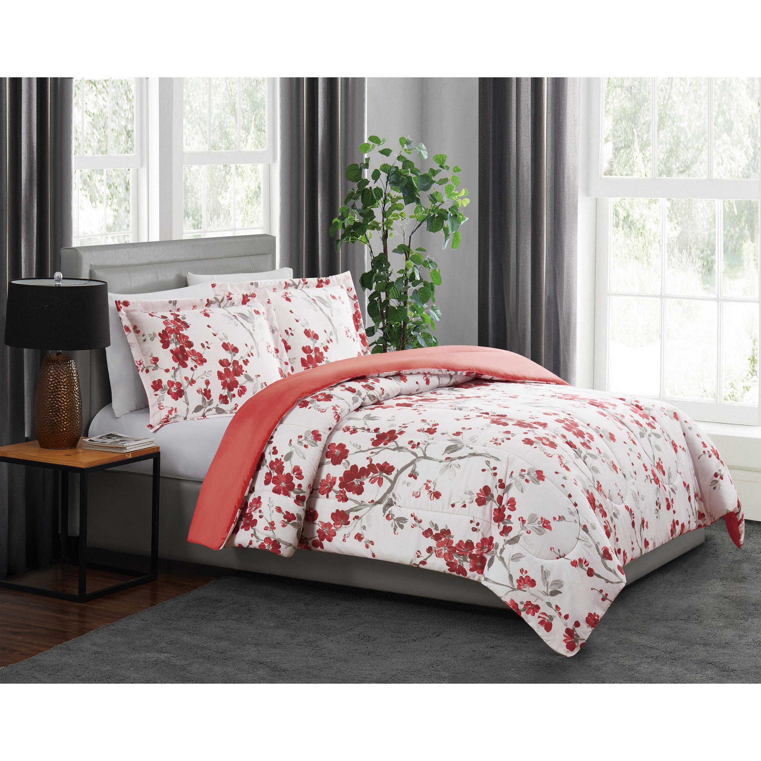 Style 212 Cherry Blossom 3-Piece Multiple King Comforter Set in the ...