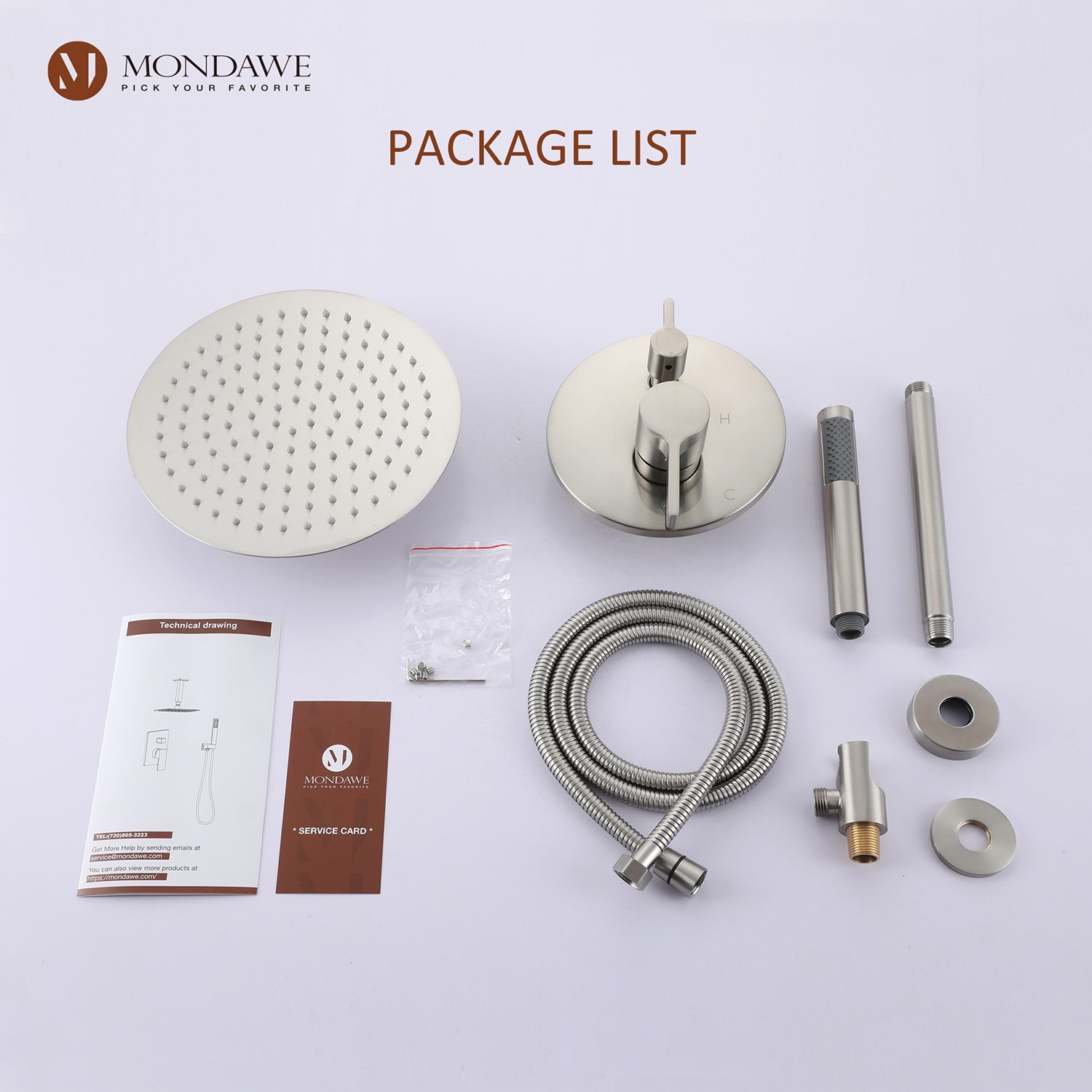 Mondawe MOSL030-10BN Showerhead-Bar-Panels - View #10