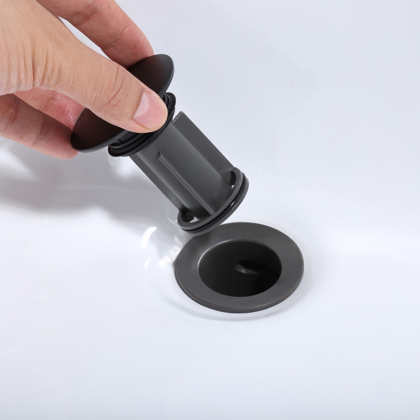 WOWOW Black Bathroom Sink Pop Up Drain in the Sink Drains & Stoppers ...