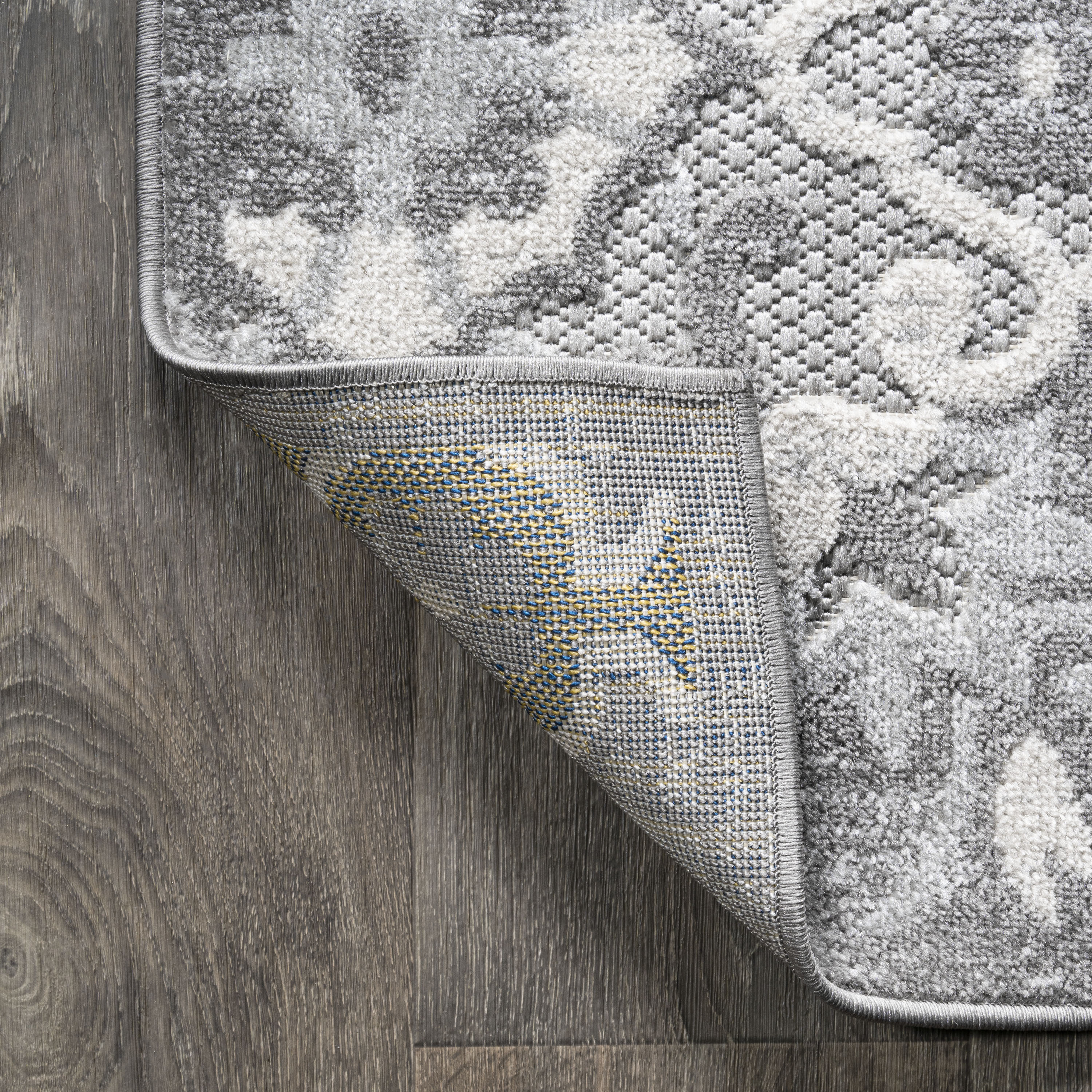 Lucena 8' x 10' Gray Synthetic Medallion Reversible Area Rug