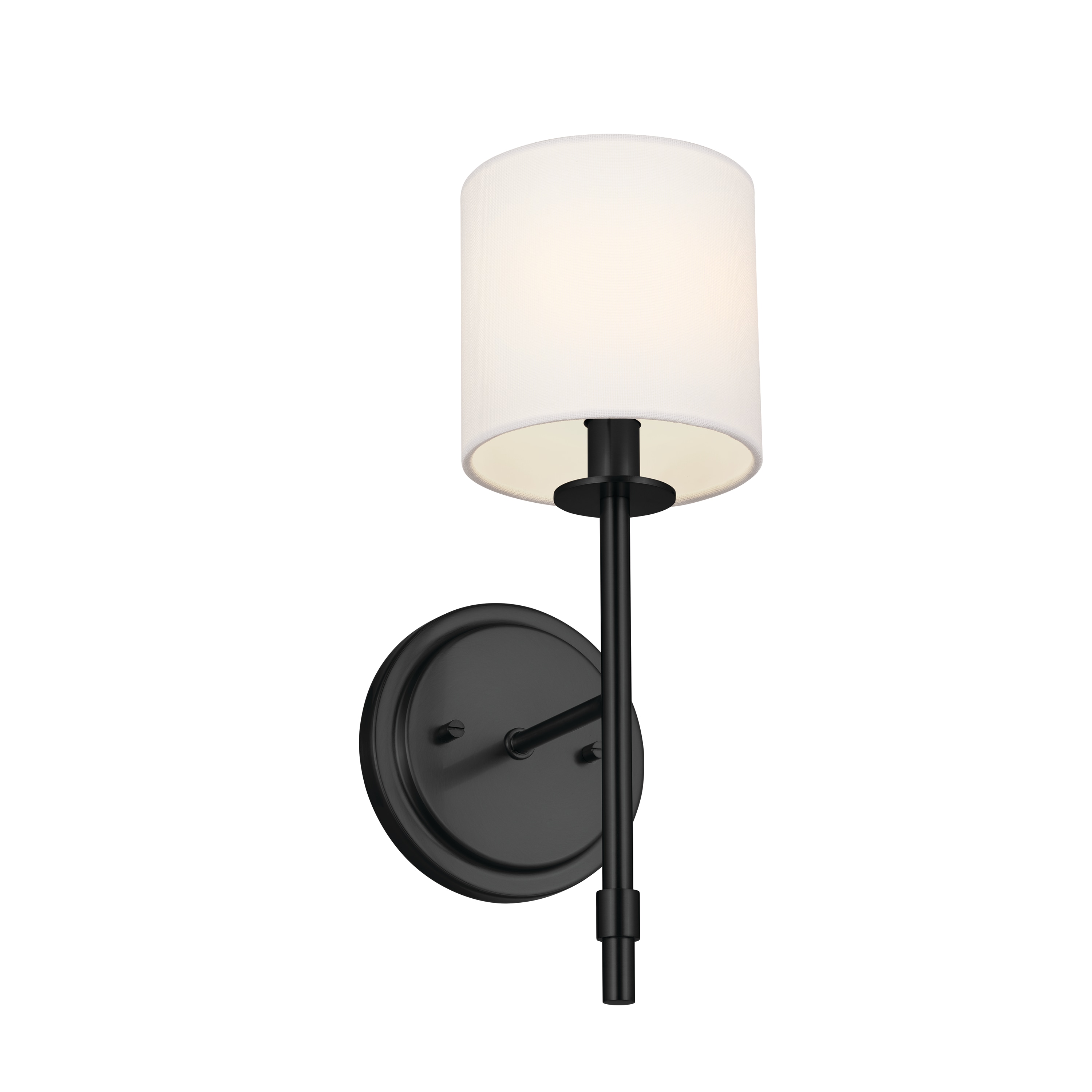Kichler 52505BK Ali 5.25-in W 1 -Light Black Wall Sconce