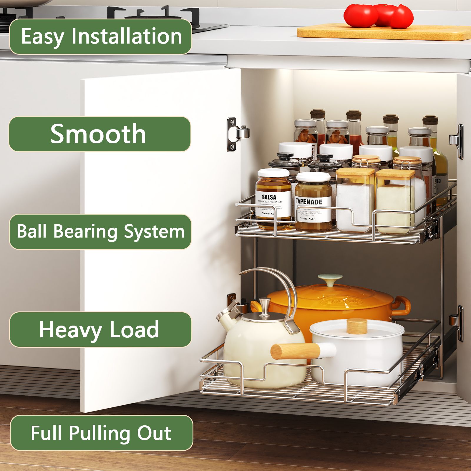 LOVMOR 2122-PULLOUTBASKET Pull-Out-Cabinet-Baskets - View #2