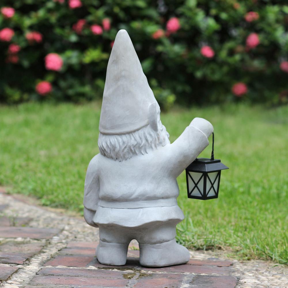 Style Selections 20.5-in H x 11.65-in W Gray Gnome Garden