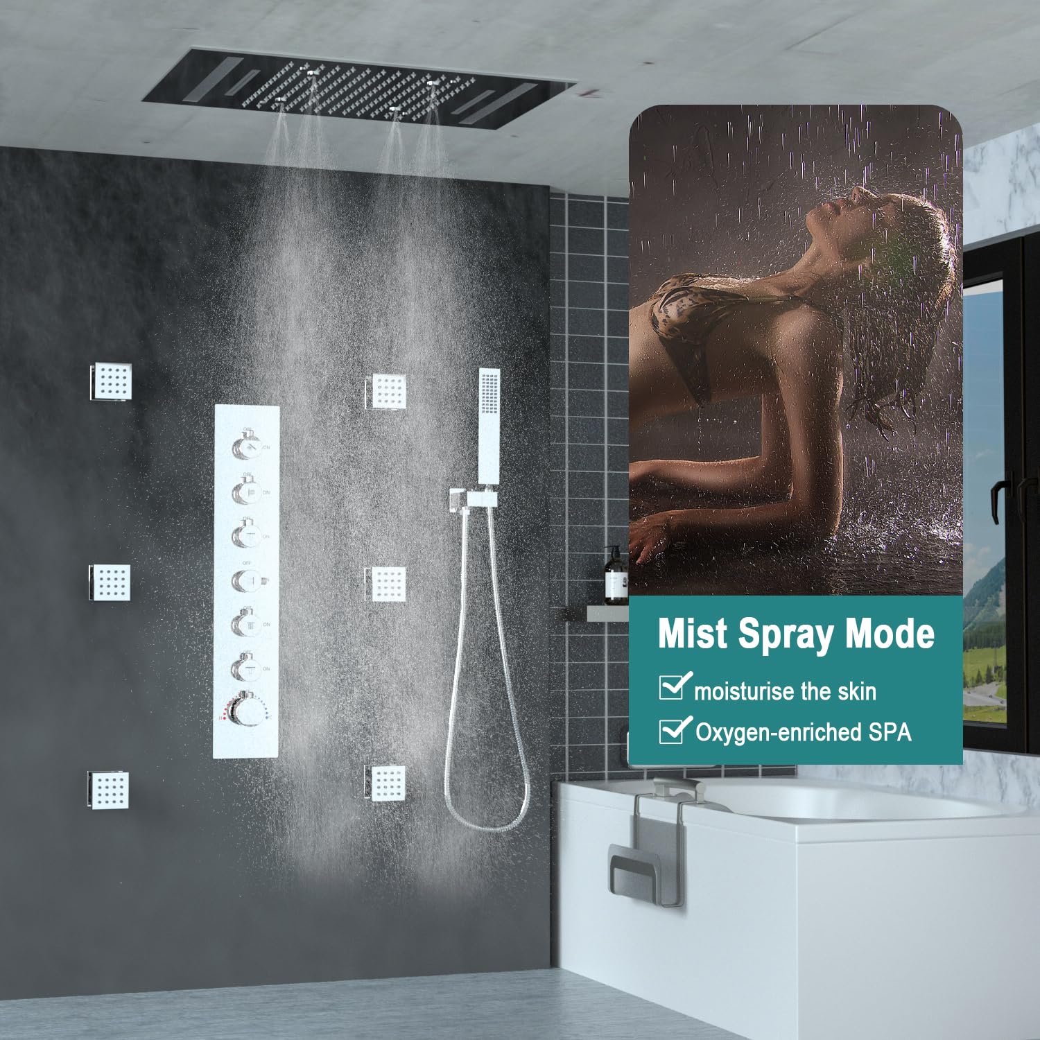 Yichuhaoxi LYI0820B026 Showerhead-Bar-Panels - View #4