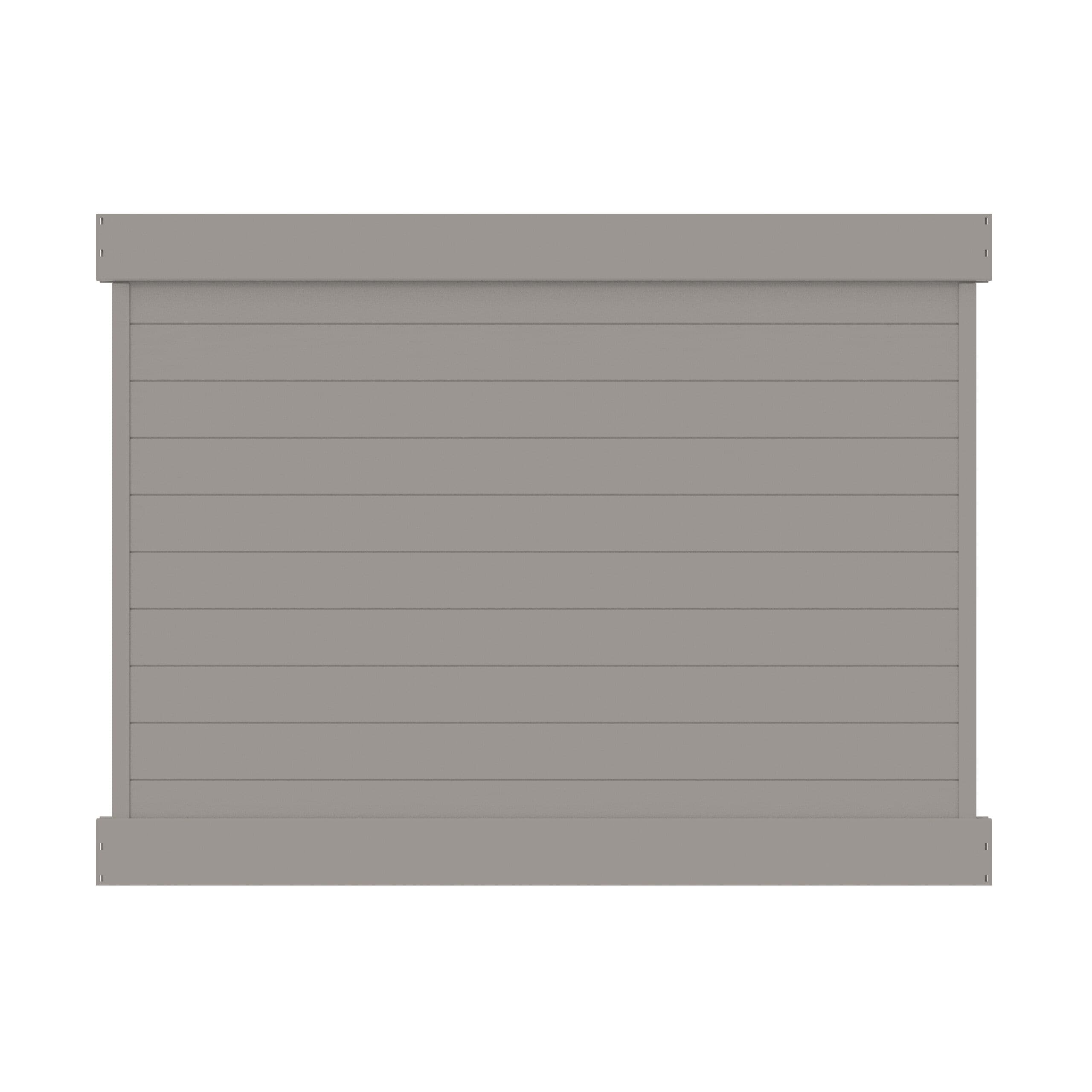 Freedom 73055086 Barington 6-ft H x 8-ft W Gray Privacy Vinyl Flat-top Fence panel (Unassembled)