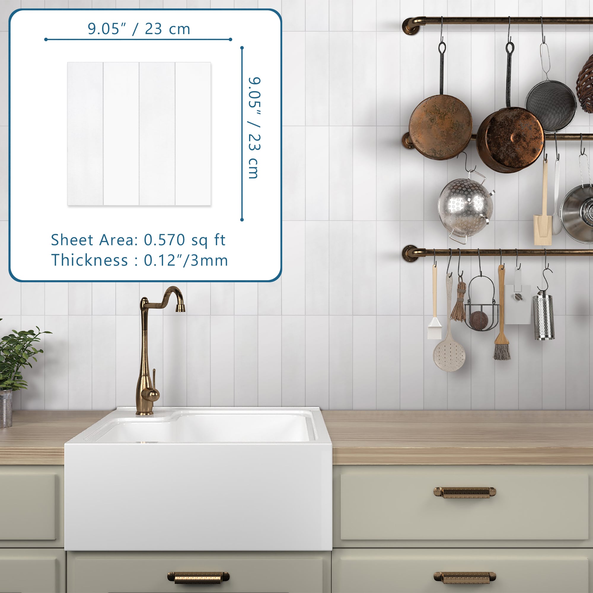 SUNWINGS HEX99-BLK-10 Ceramic-Tile - View #7