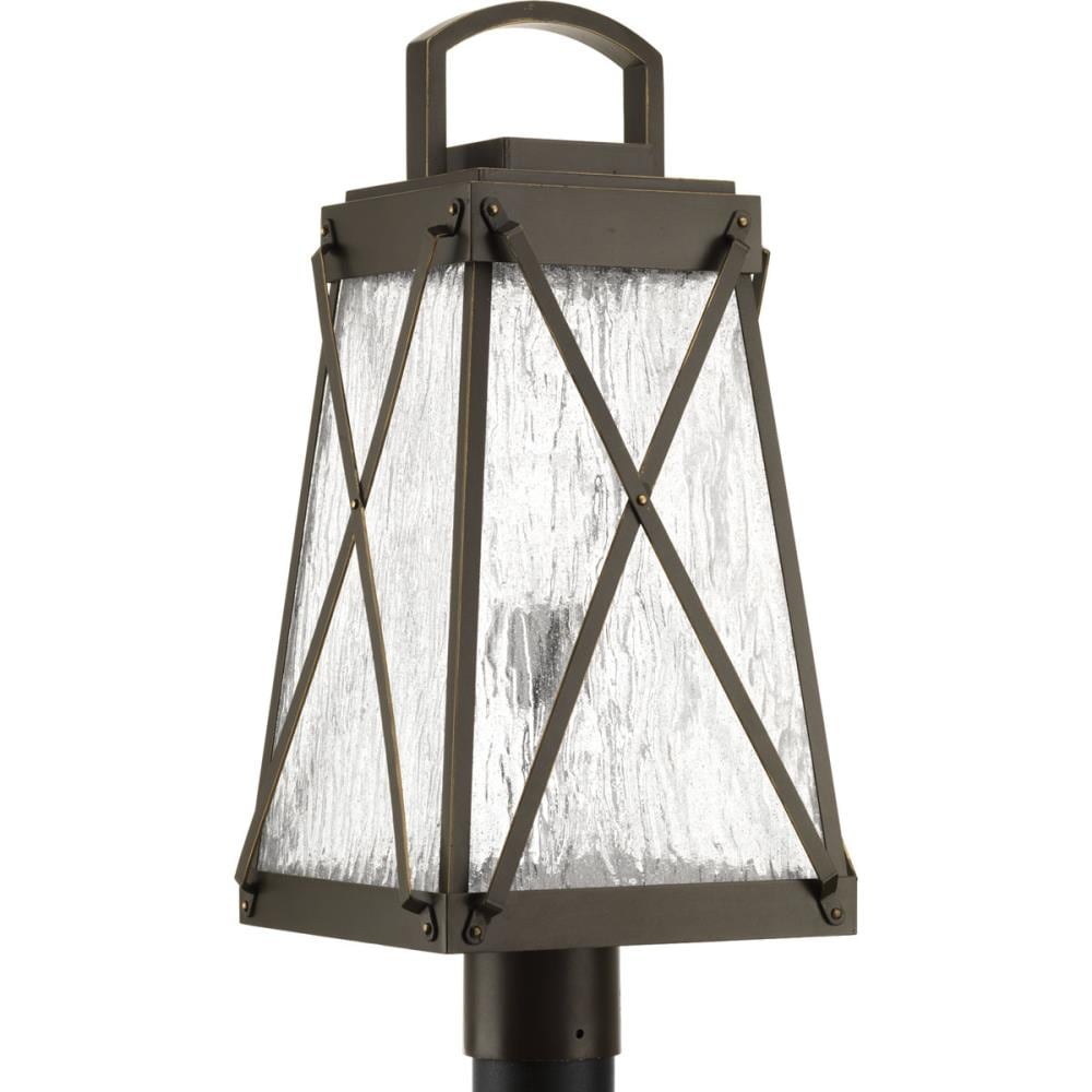 Progress Lighting Creighton Antique Bronze Traditional Clear Glass Lantern Pendant Light