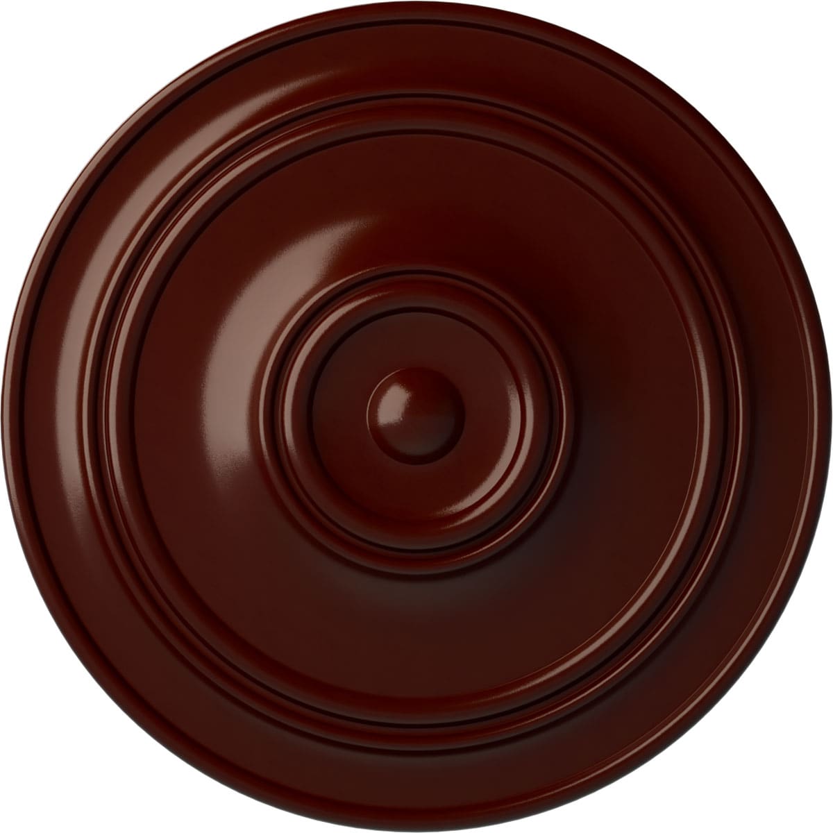 Ekena Millwork CM40CLBMF Small Classic 40.25-in W x 40.25-in L Painted Brushed Mahogany Polyurethane Whole Ceiling Medallion