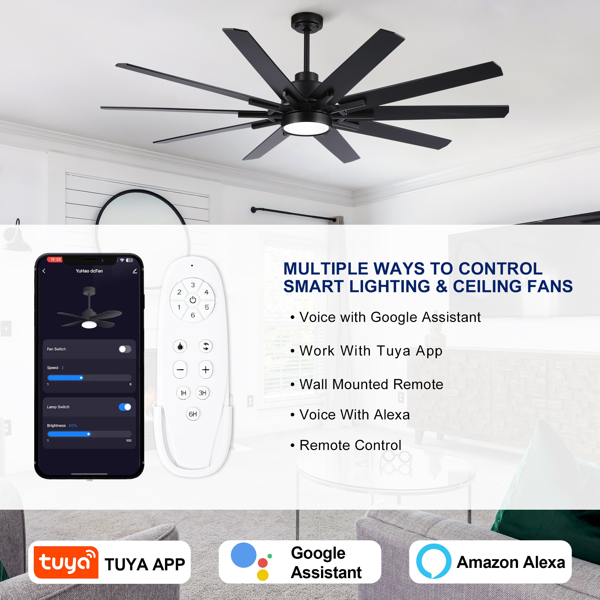 YUHAO LSDC1197BK722 Ceiling-Fans - View #5