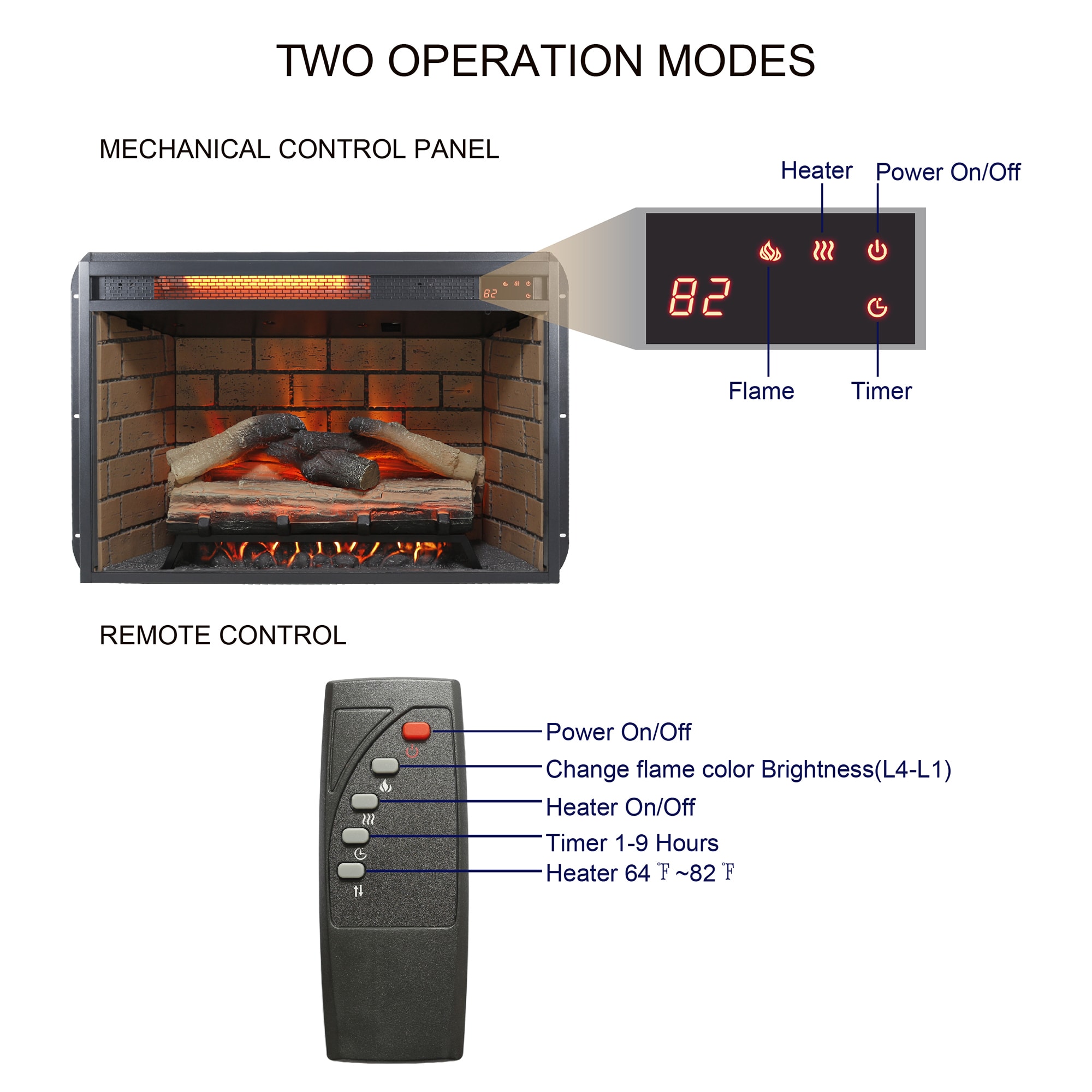 SINOFURN SYC070010GY Electric-Fireplaces - View #14