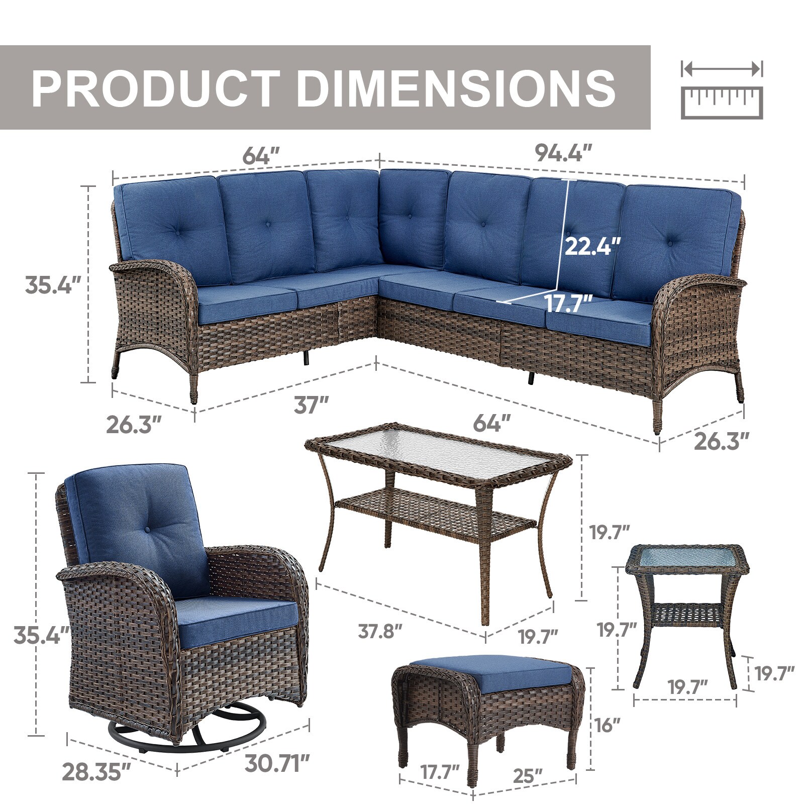 Rilyson FS13050116085-1 Patio-Conversation-Sets - View #17