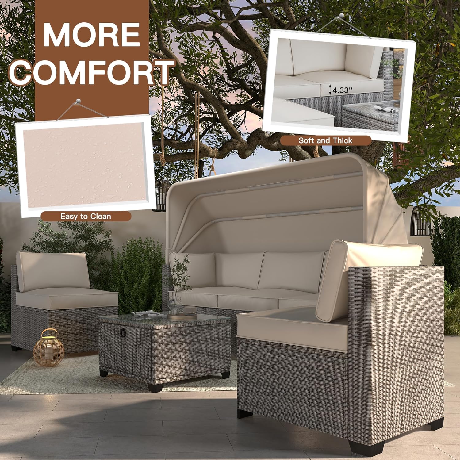 Garvee LS-PATIOHAIBBEIGE2 Patio-Conversation-Sets - View #6