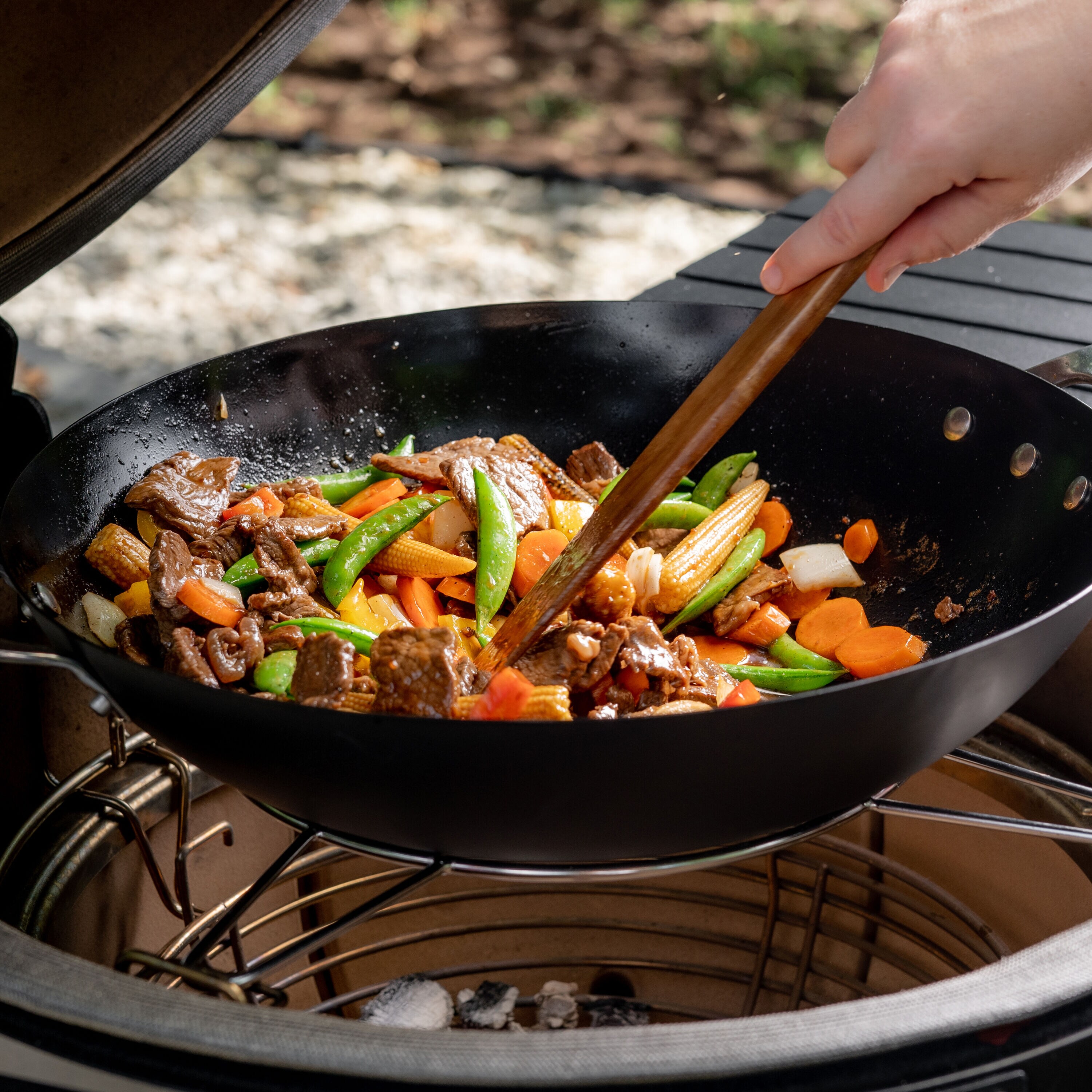 Mr Bar-B-Q 10 Cast Iron Pre Seasoned Curved Wok Outdoor and Indoor Use  08124Y, 1 Each - Fry's Food Stores