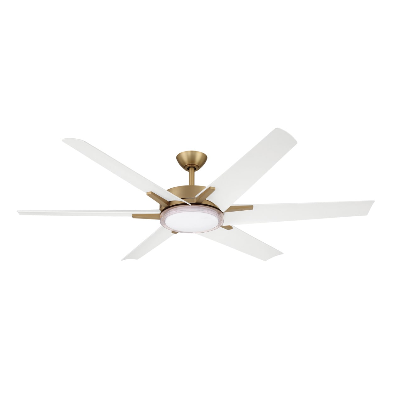 Minka Aire Deco 65-in Heritage Brass LED Uncovered Outdoor Ceiling Fan With Light and Remote Control Included Sansujyuku sansujyuku.com