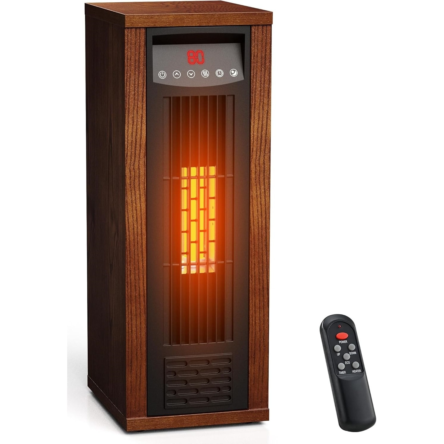 EdenDirect 1500 -Watt Quartz radiant Tower Indoor Electric Space Heater with Thermostat with Remote #LW-TWH-15Q2