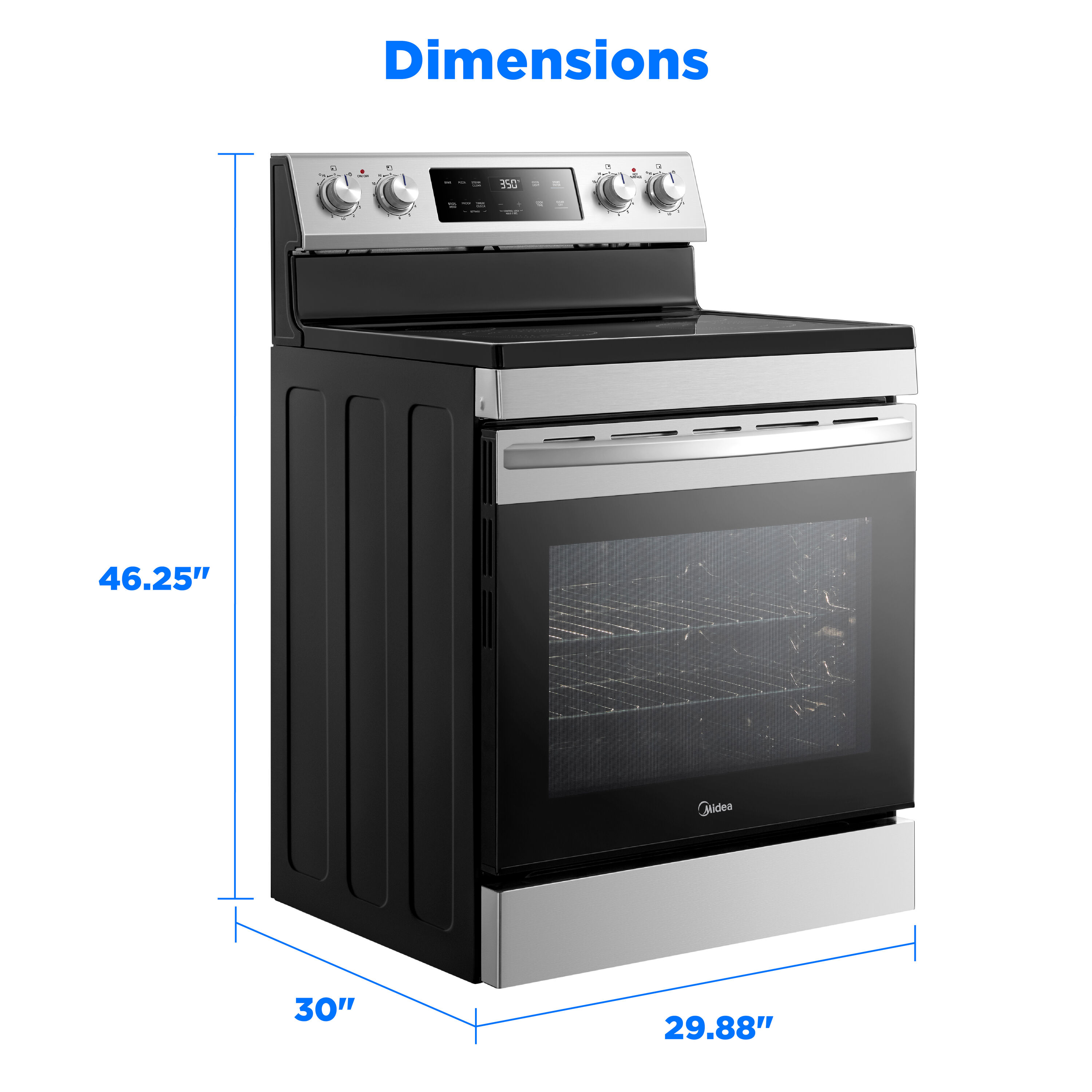 Midea MER30S3AST Freestanding-Electric-Ranges - View #12