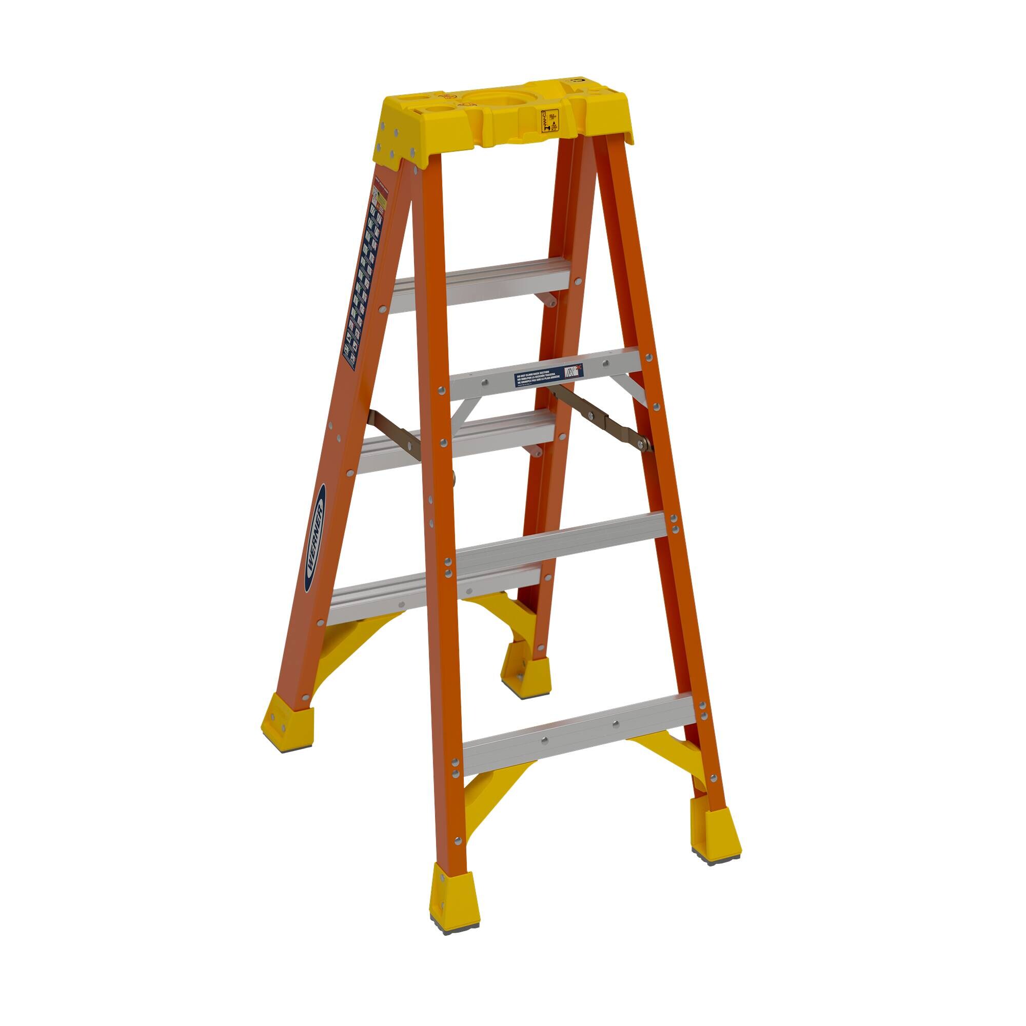 Werner NXT1A 4-ft Fiberglass Type 1a- 300-lb Load Capacity Step Ladder ...