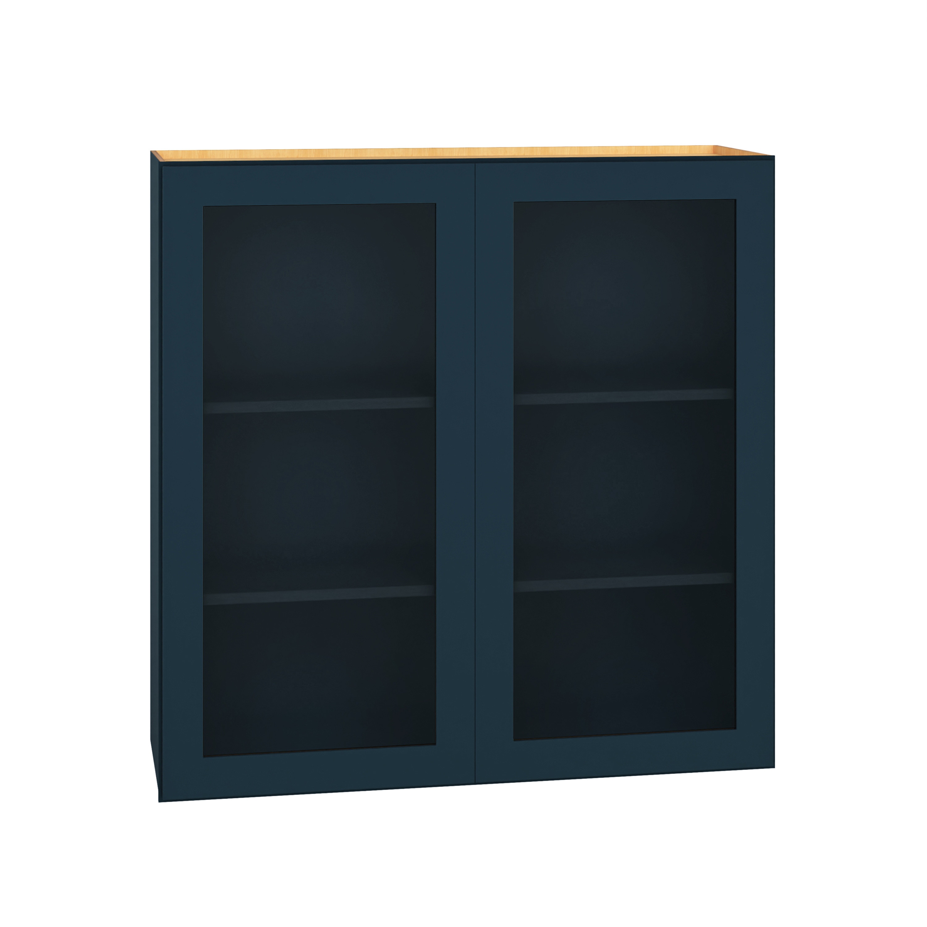 Diamond Express 330 WCG3636 Jamestown 36-in W x 36-in H x 12-in D Regatta Blue Wall Fully assembled Plywood Cabinet (Cut for Glass Shaker)