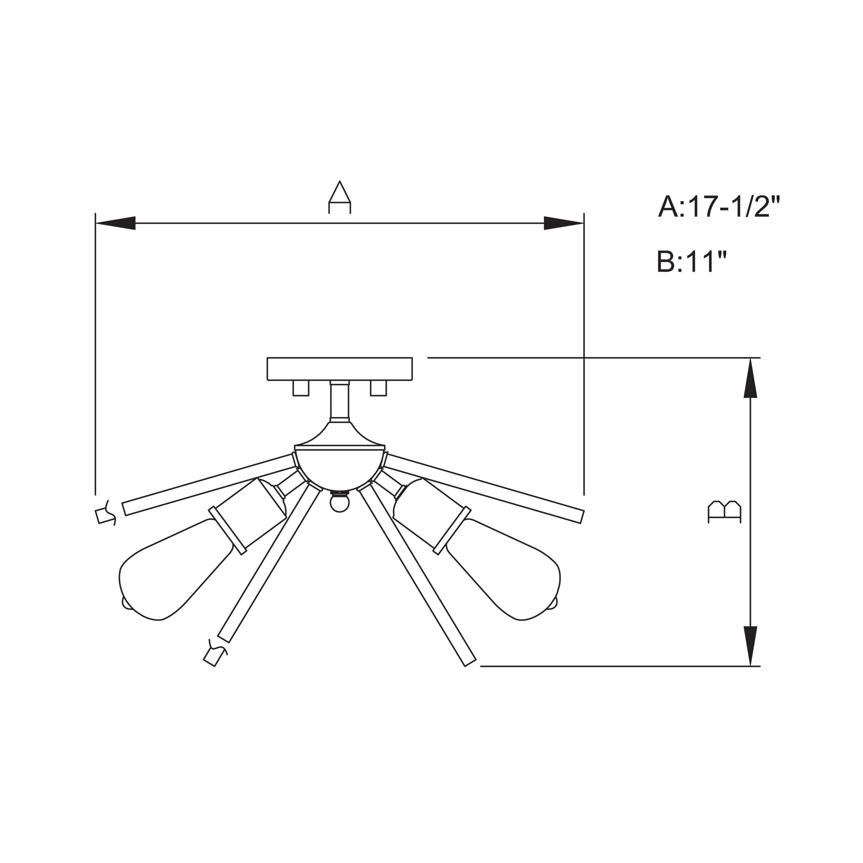 Estelle 17" Polished Nickel Glass Semi-Flush Mount Light