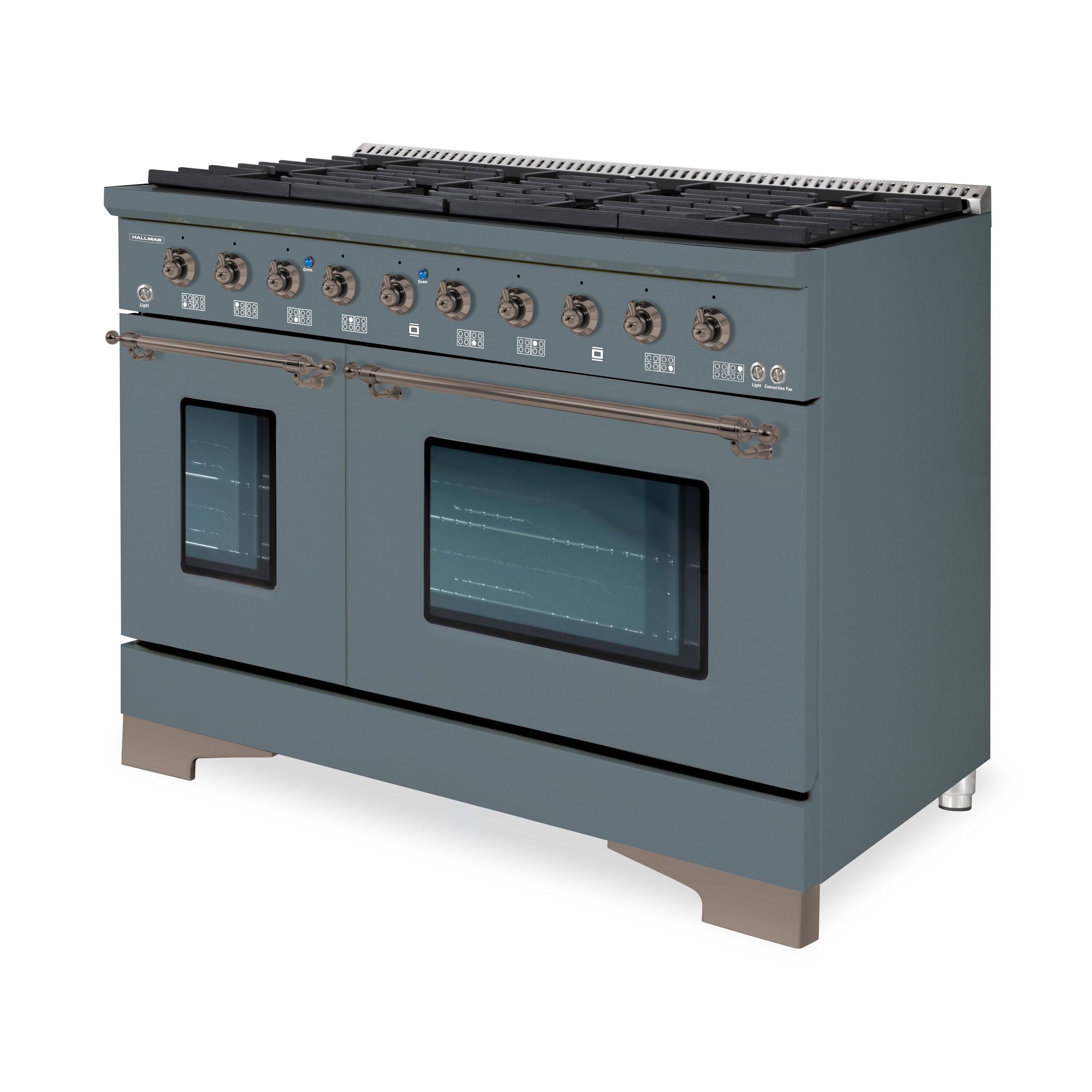 Hallman HCLRDF48BZGR Double-Dual-Fuel-Ranges - View #2