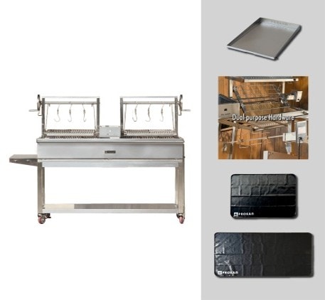 Prokan Grills 77” Infinity Argentine XL Charcoal and Wood BBQ Grill