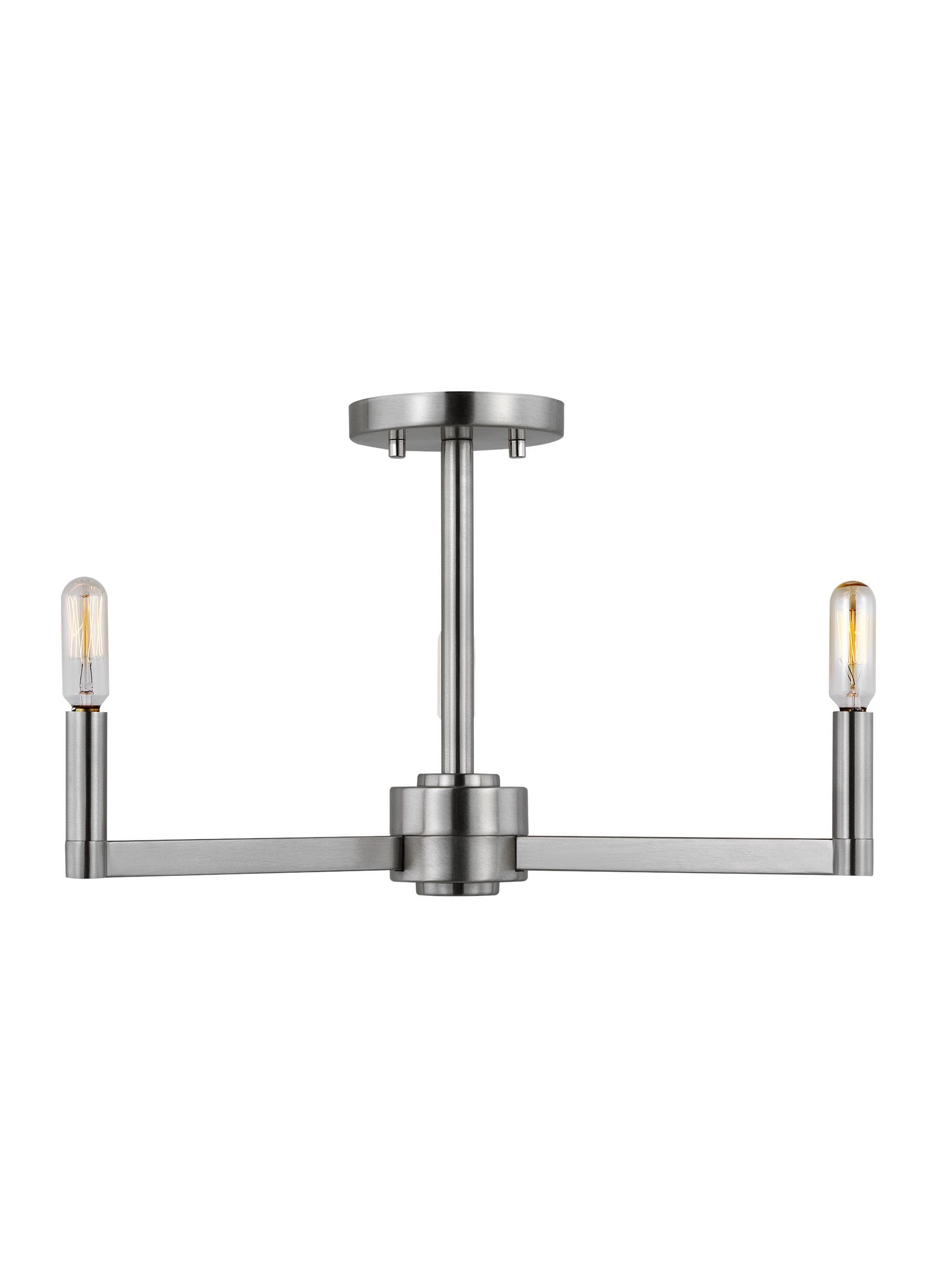 Generation Lighting 7764203EN-962 Fullton 3 -Light 20-in Brushed Stainless steel Flush Mount Light ENERGY STAR Certified