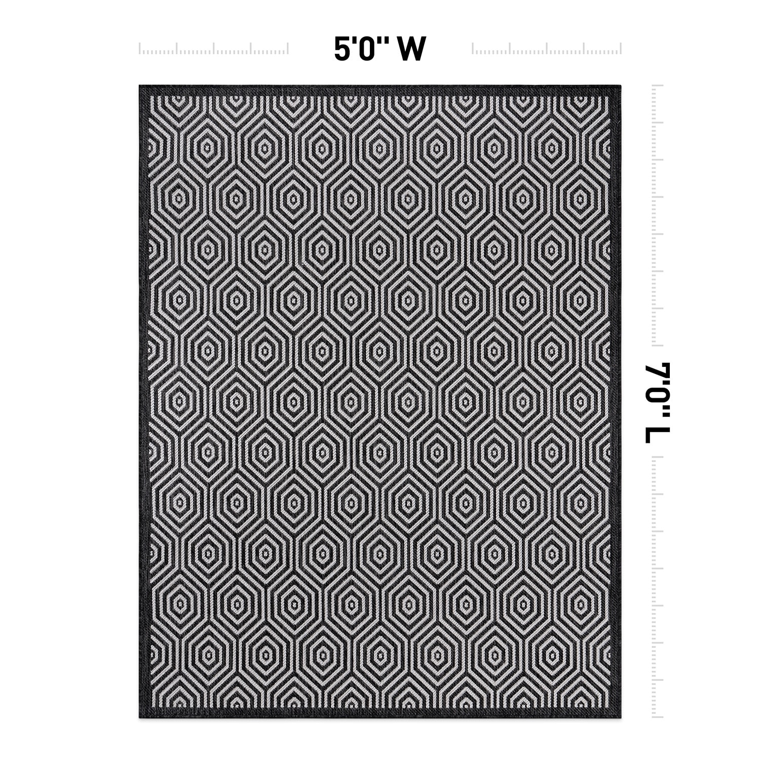 World Rug Gallery 120BLACK5X7 rugs - View #3