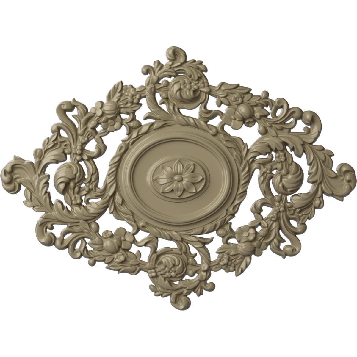 Ekena Millwork CM30KTGDF Katheryn 30.375-in W x 22.5-in L Painted Gobi Desert Polyurethane Whole Ceiling Medallion