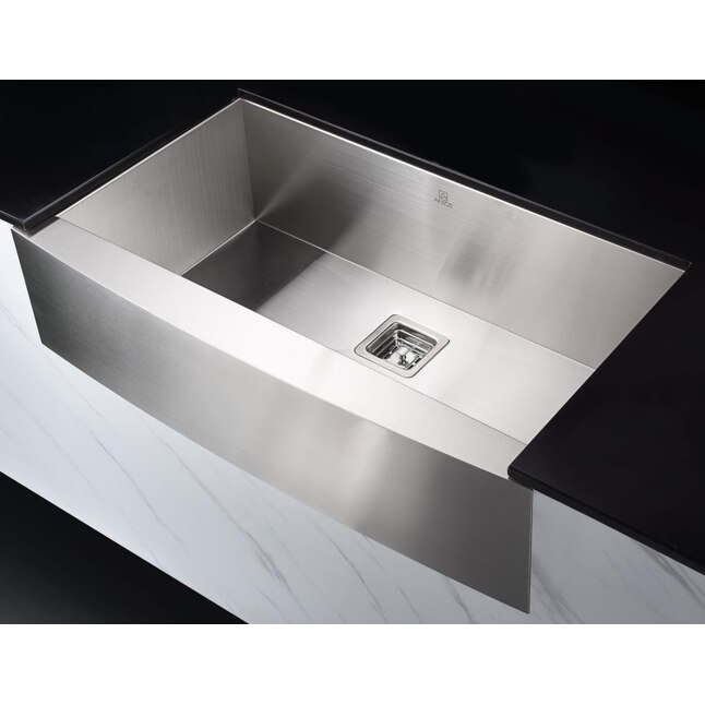 ANZZI Elysian 32.875-in x 20.75-in Satin Single Bowl Tall (8-in or Larger) Drop-In Apron Front/Farmhouse Residential Kitchen Sink All-in-One Kit ANZZI Elysian 32.875-in x 20.75-in Satin Single Bowl Tall (8-in or Larger) Drop-In Apron Front/Farmhouse Residential Kitchen Sink All-in-One Kit