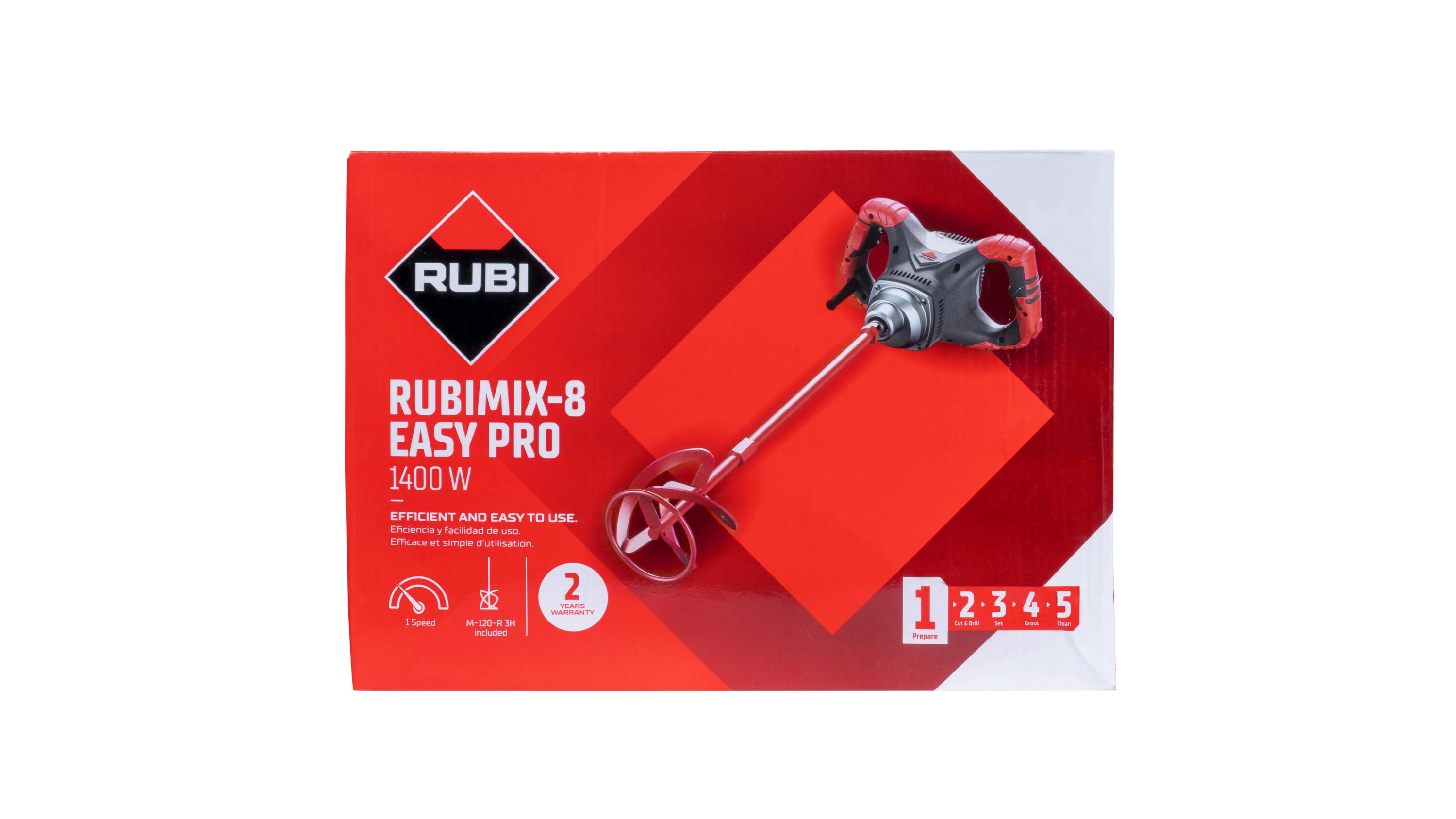 Rubi Tools Mortar Mixer Paddle M-120-R 3H Long