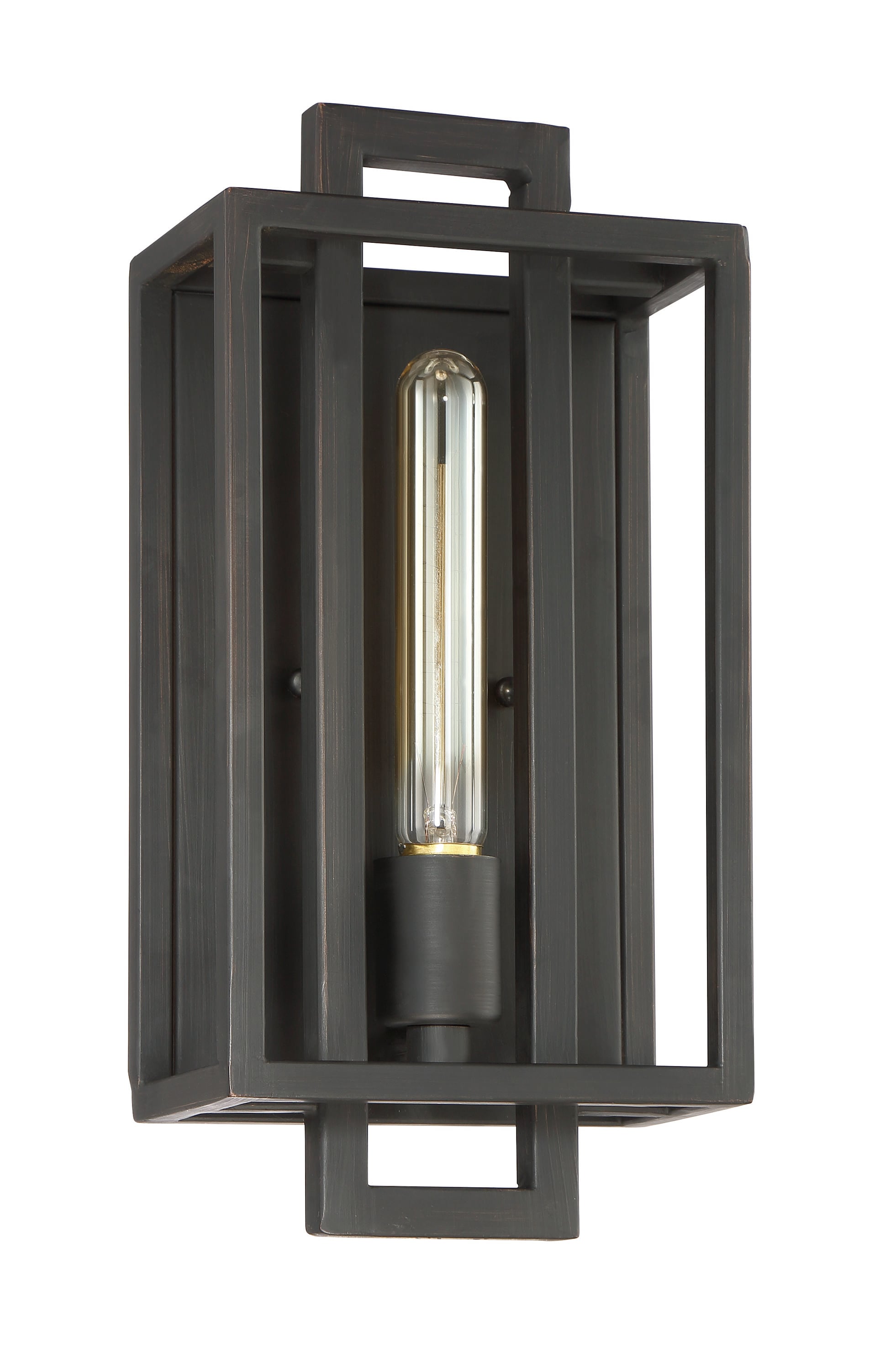 Cubic 7-in W 1-Light Bronze Transitional Incandescent Wall Sconce | - Craftmade 41561-ABZ