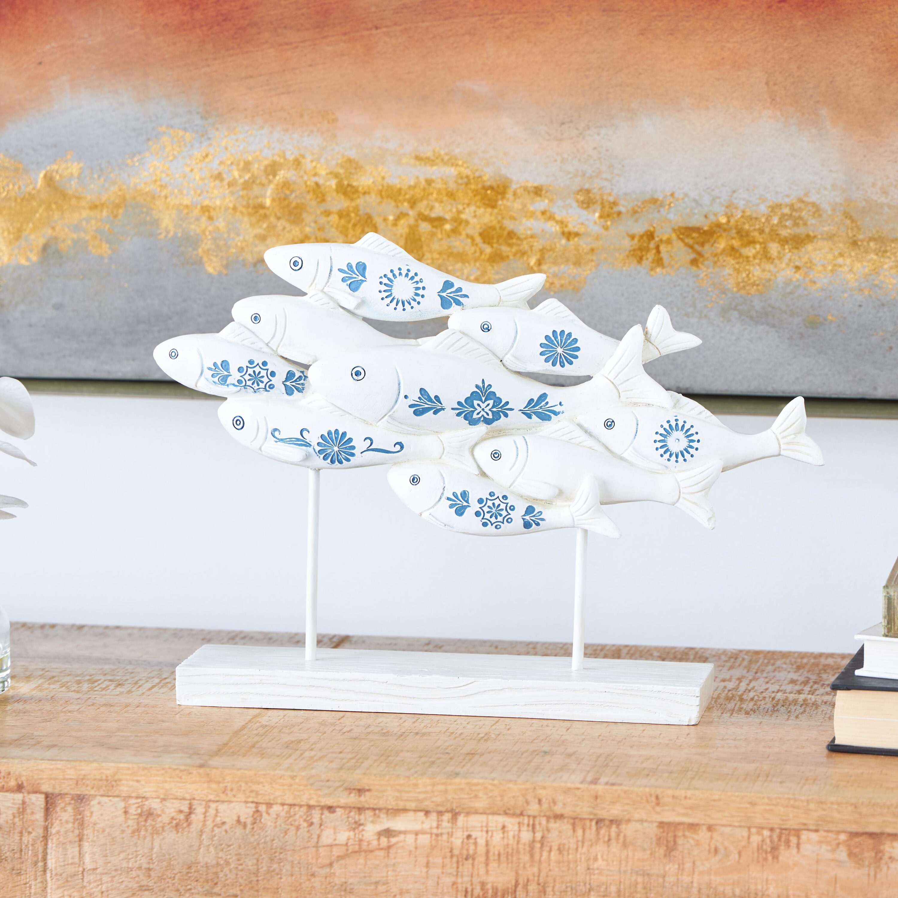 Grayson Lane 822775 White Stone Coastal Sculpture