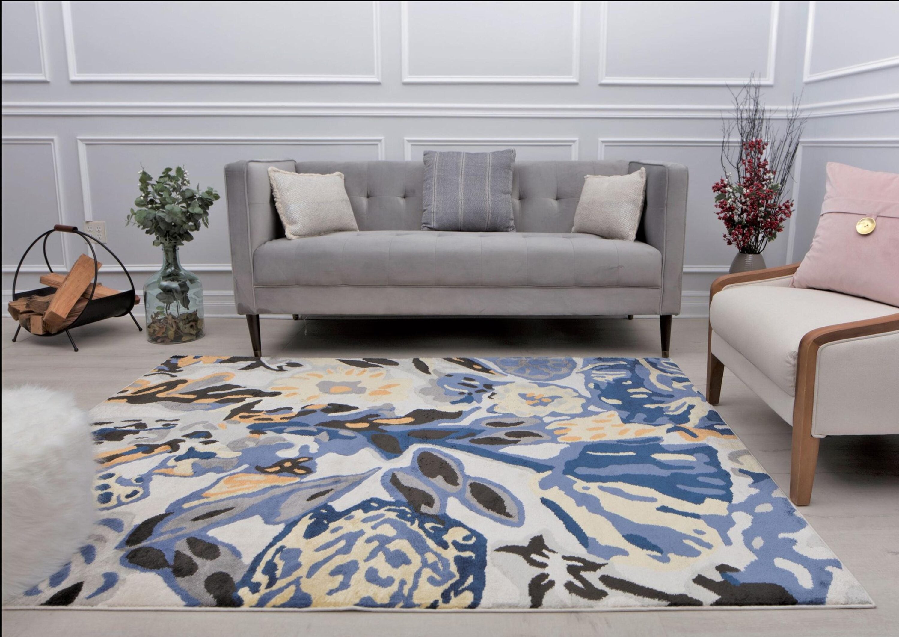 Rugs America 28475 Valentina 8 x 10 (ft) Loomed Polypropylene Spring Delight Rectangular Indoor Floral/Botanical Area rug