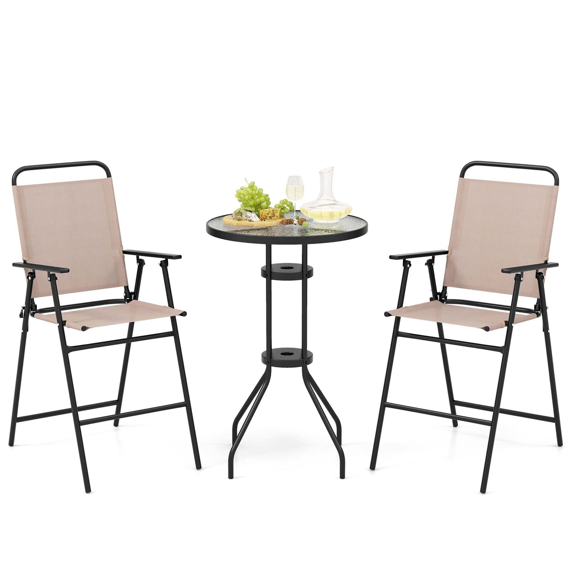 Costway LWS00136 Black Composite Patio Bar