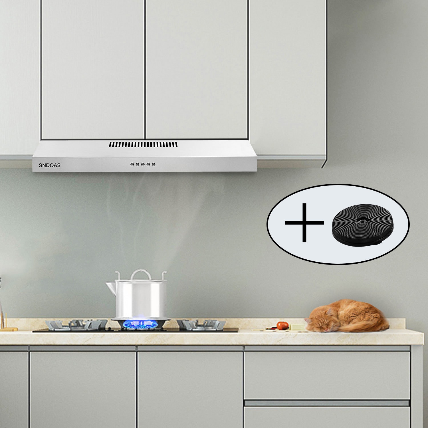 Kahomvis GEHT-QPD0-KUEA Undercabinet-Range-Hoods - View #3