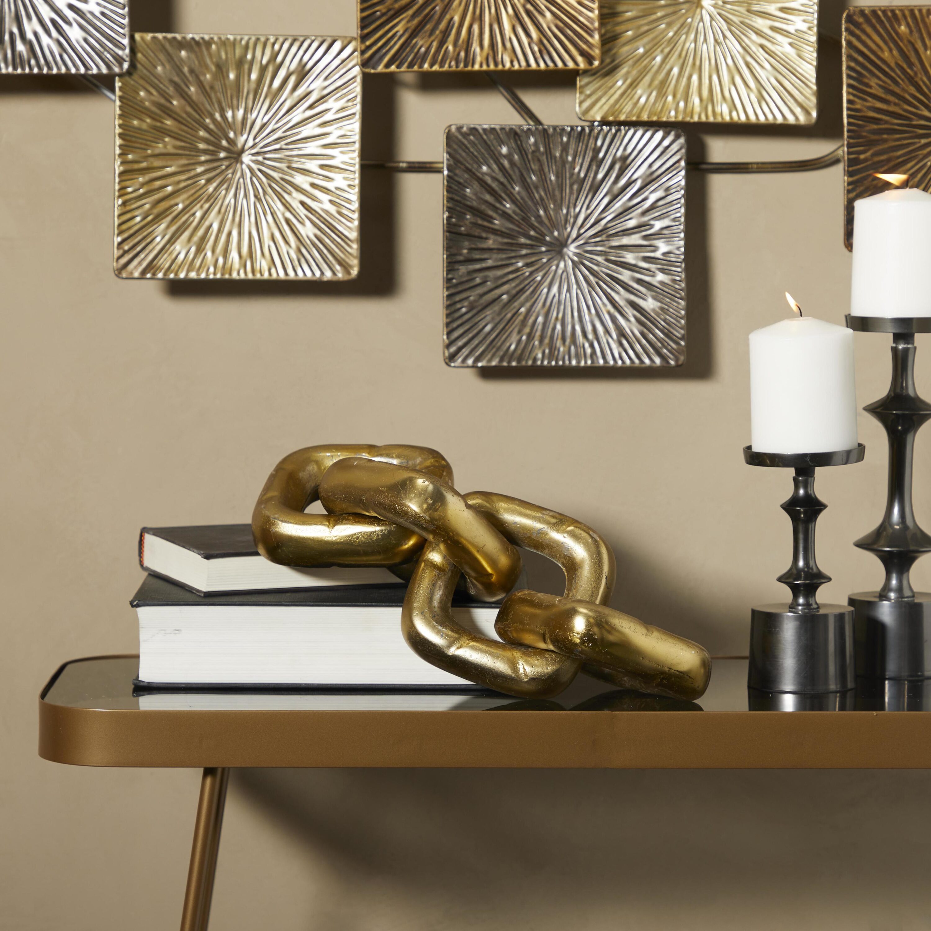The Novogratz 31675 Gold Aluminum Modern Sculpture